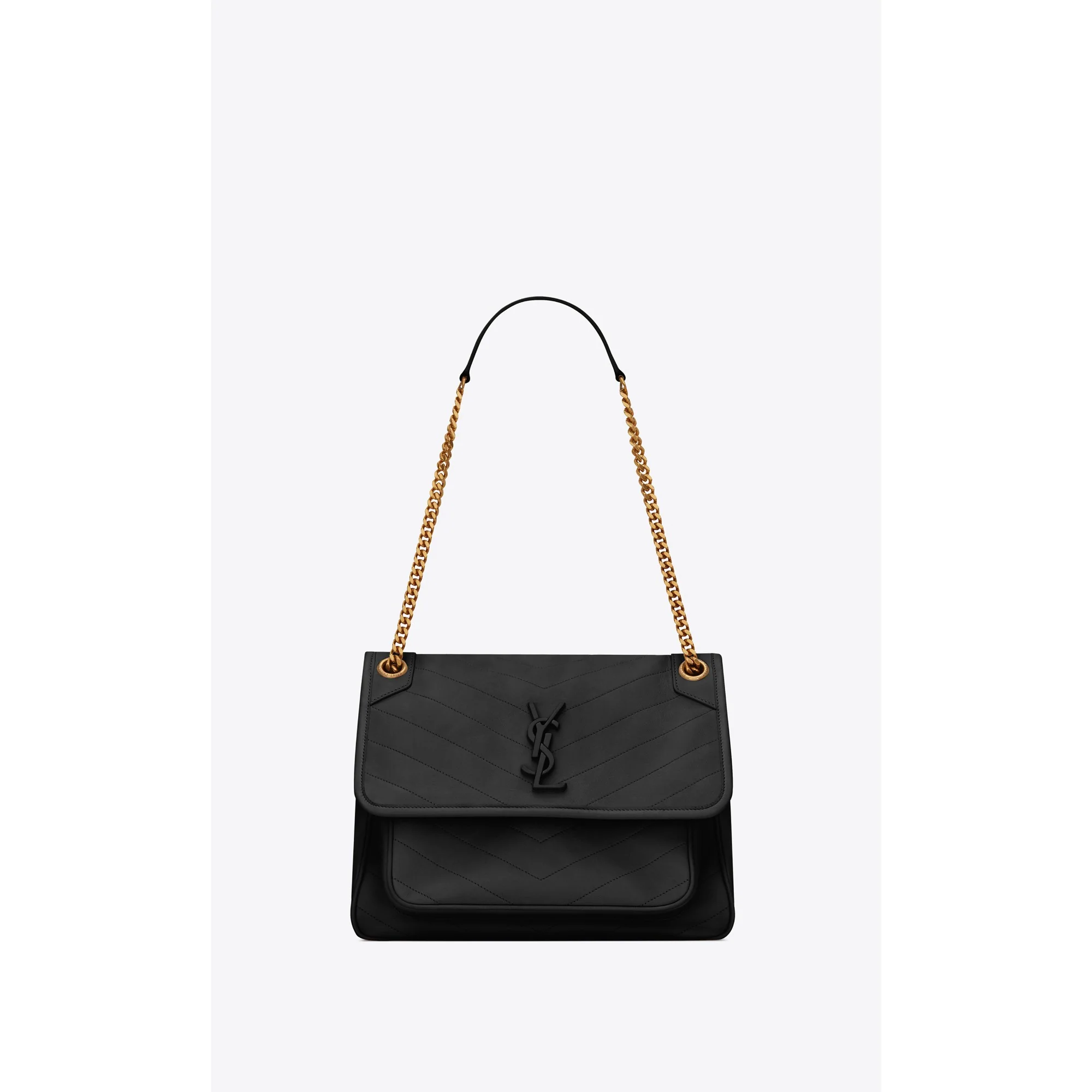 Medium Niki Chain Bag - Nero