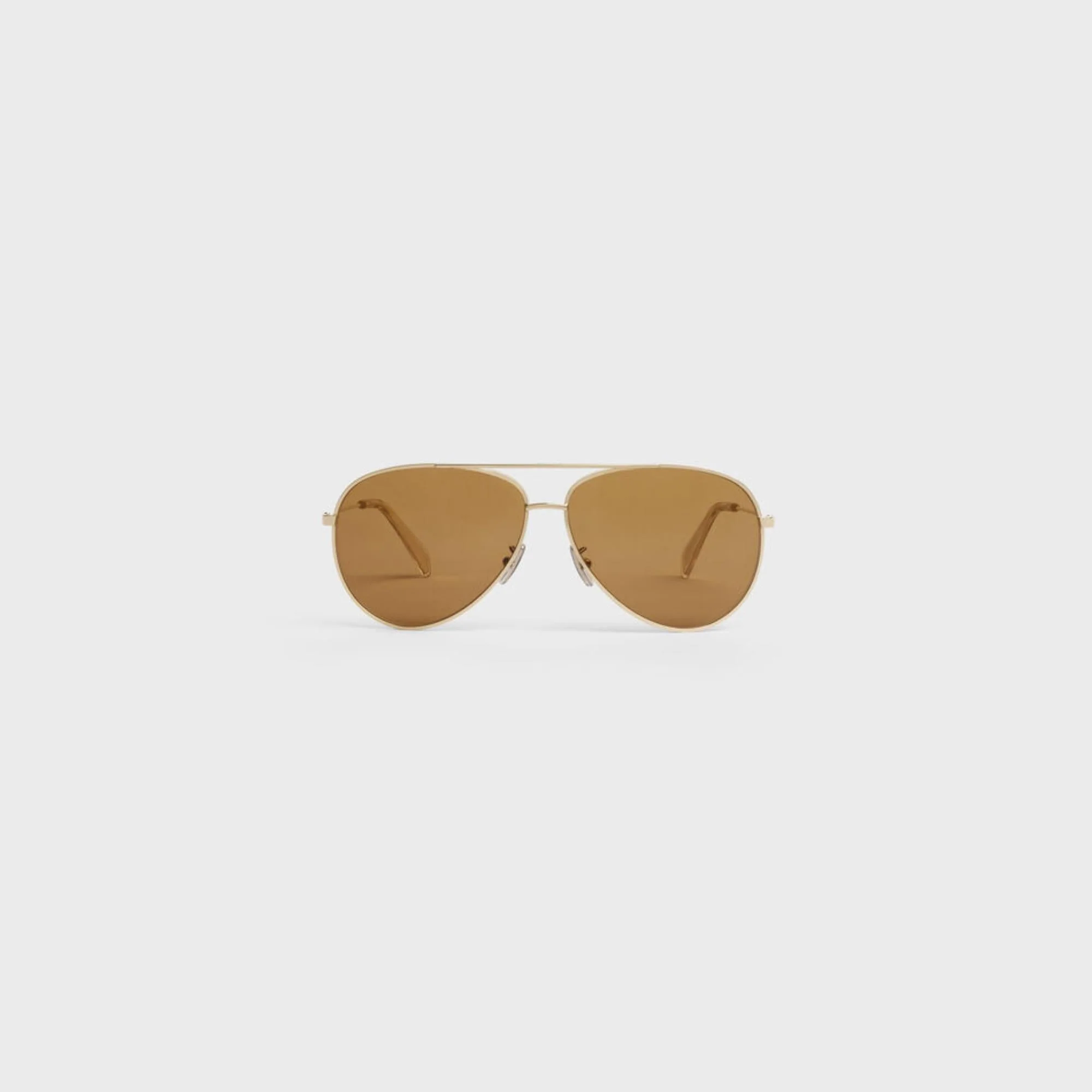 Metal Frame 01 Sunglasses - Gold/Nicotine