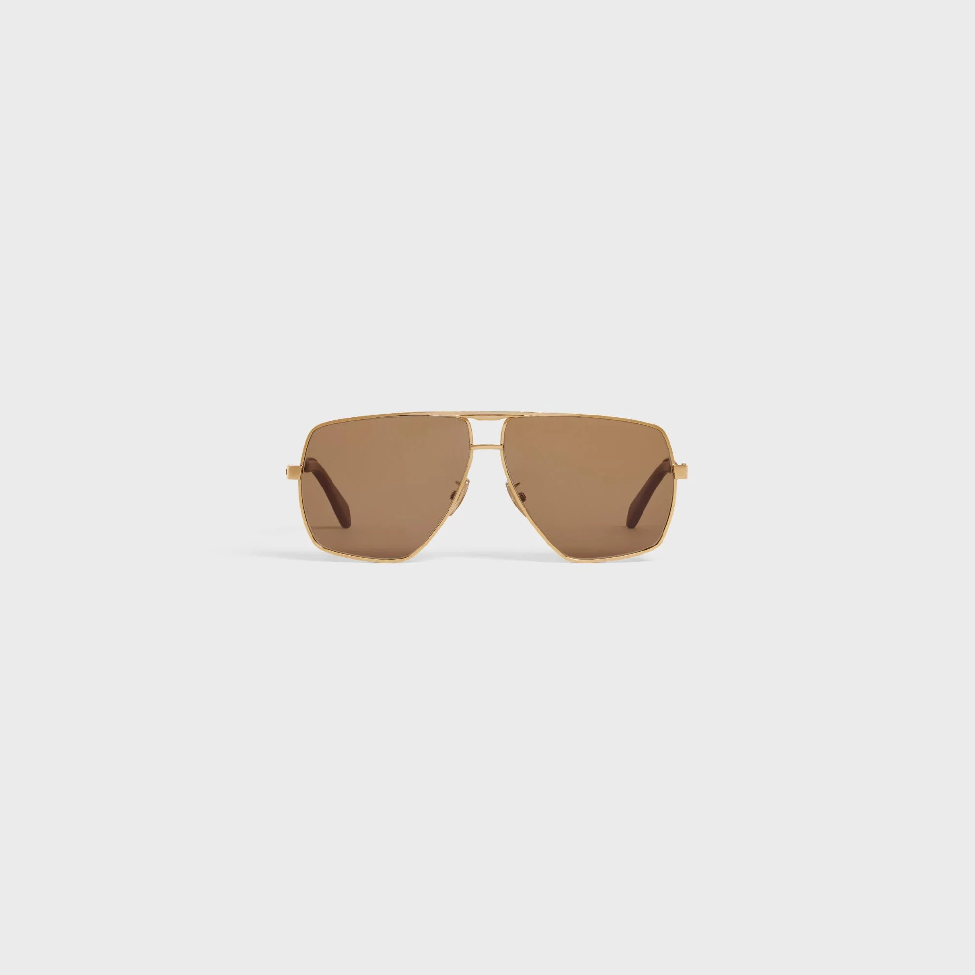 Metal Frame 25 Sunglasses - Gold/Nicotine