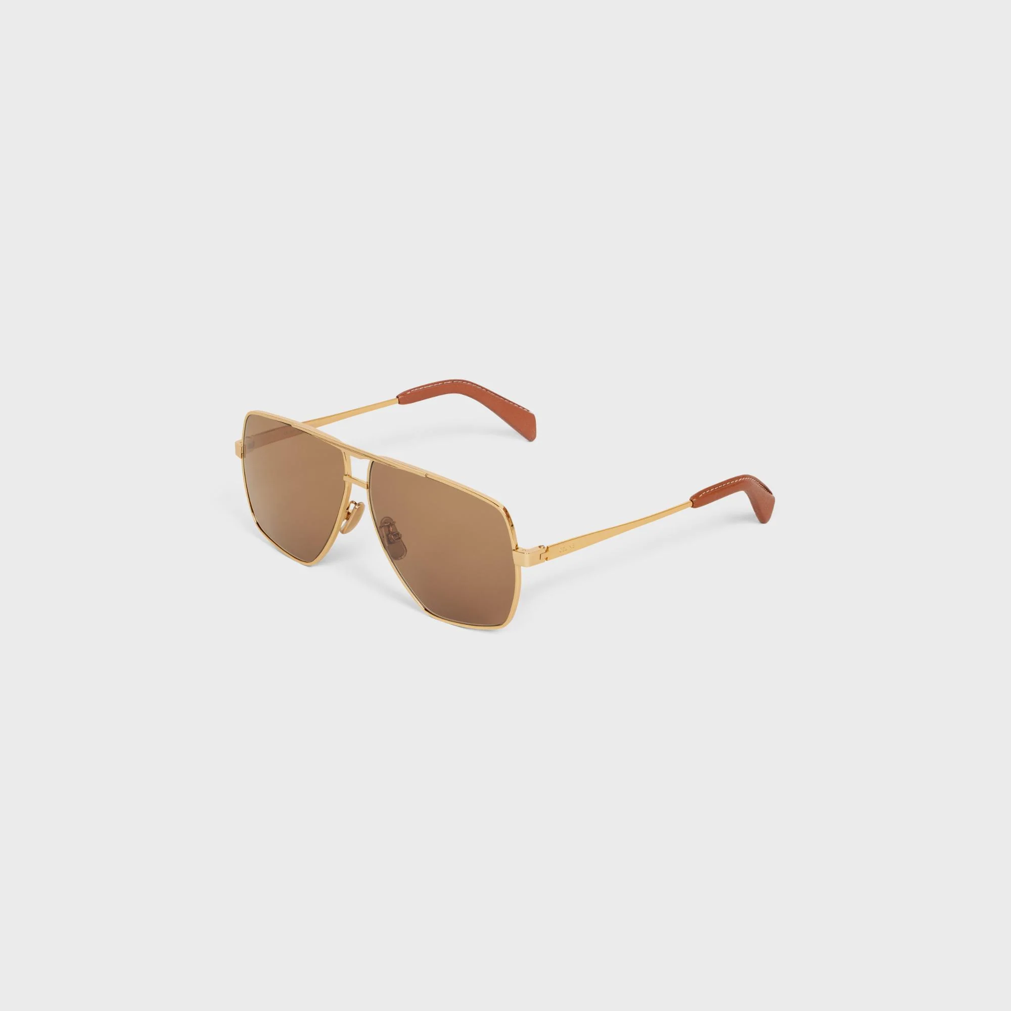 Metal Frame 25 Sunglasses - Gold/Nicotine - Image 2