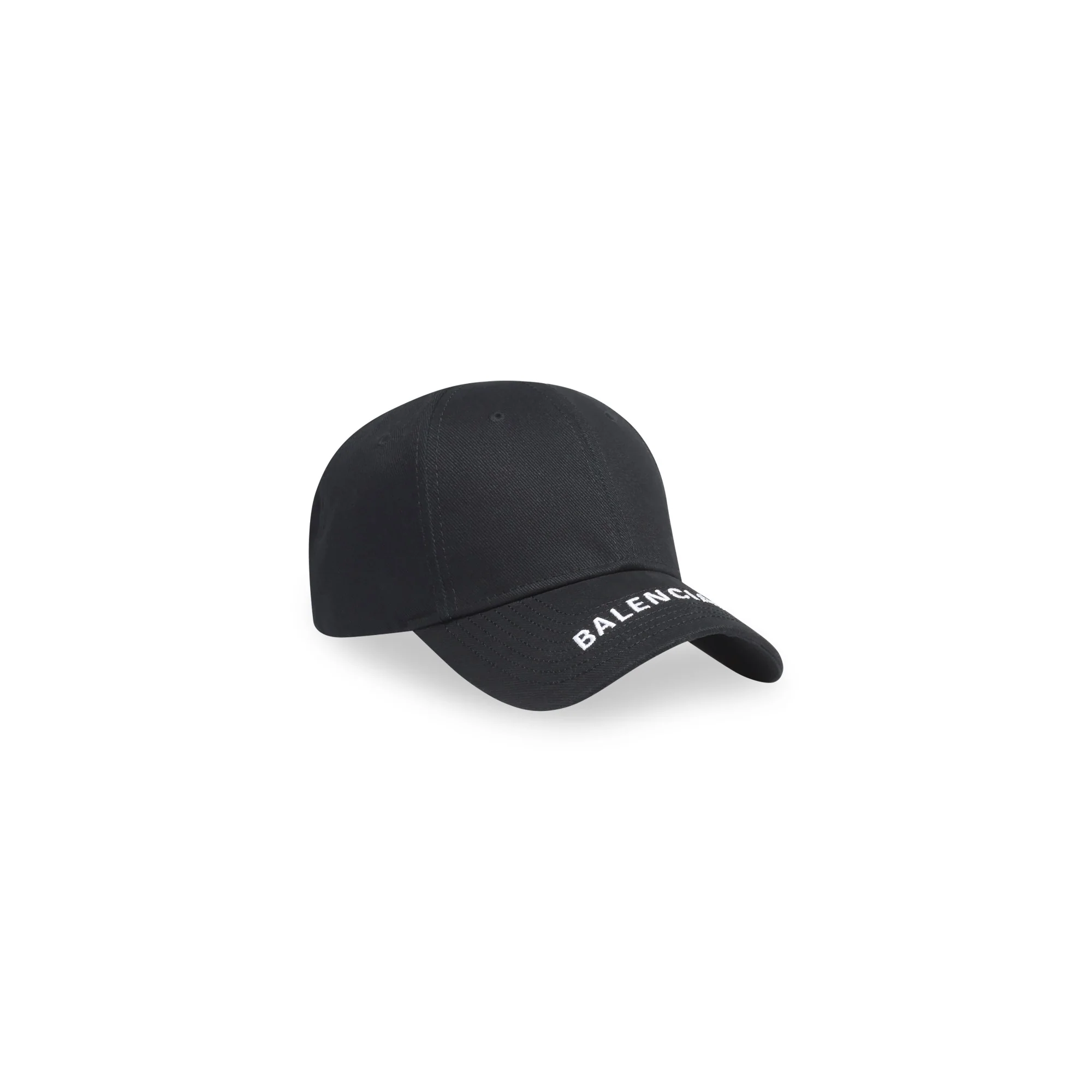 Hat Logo Visor Cap 100%Co Bio - Black/White - Image 3