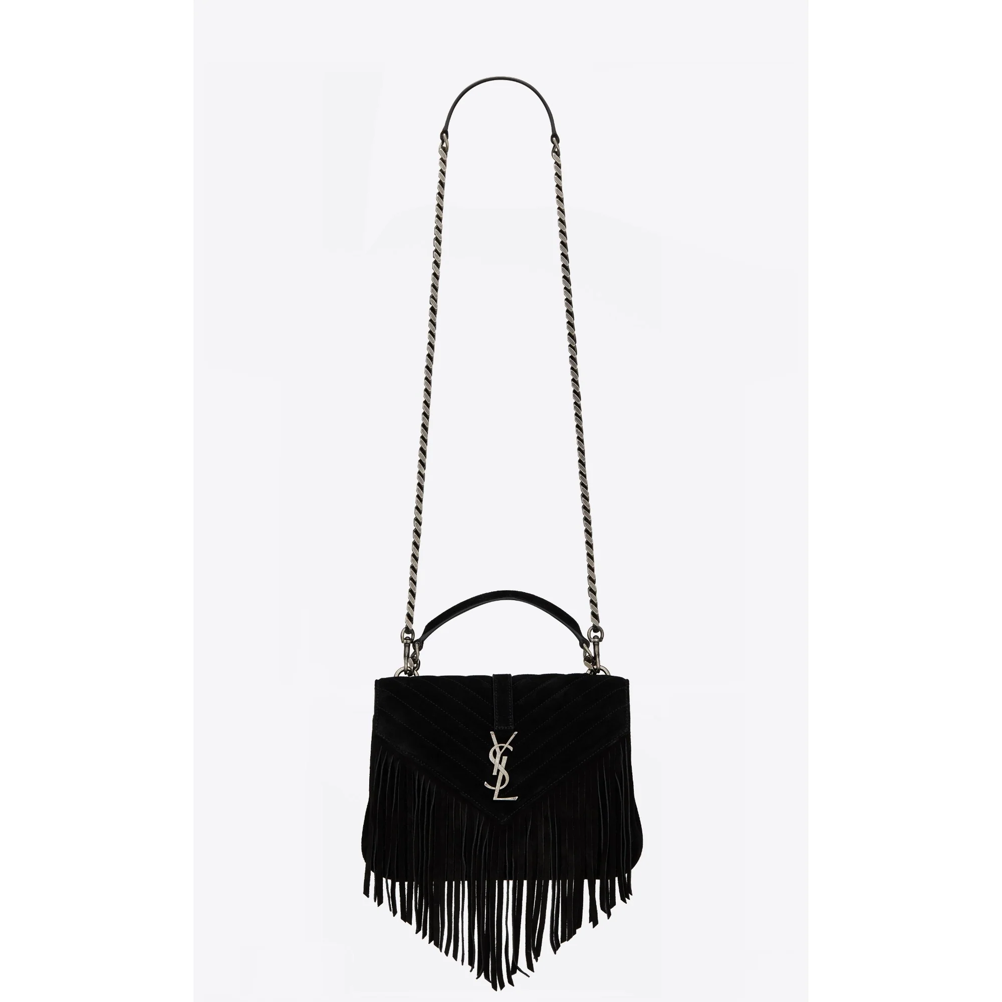 Medium College Chain Bag - Nero