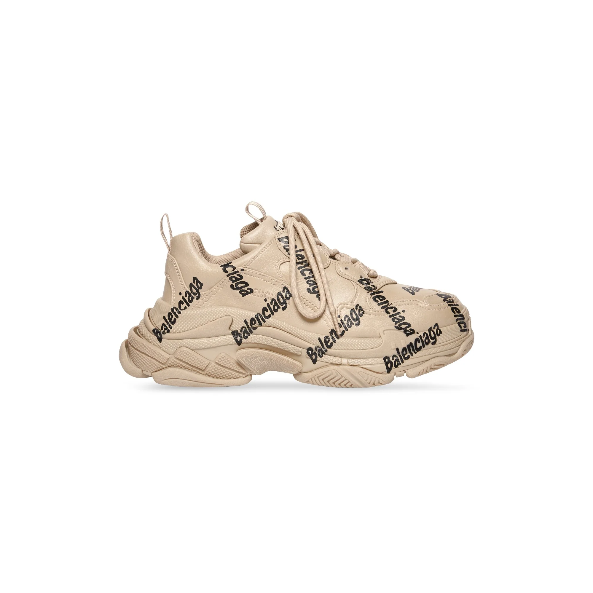 Triple S Logotype/Nw - Beige / Black