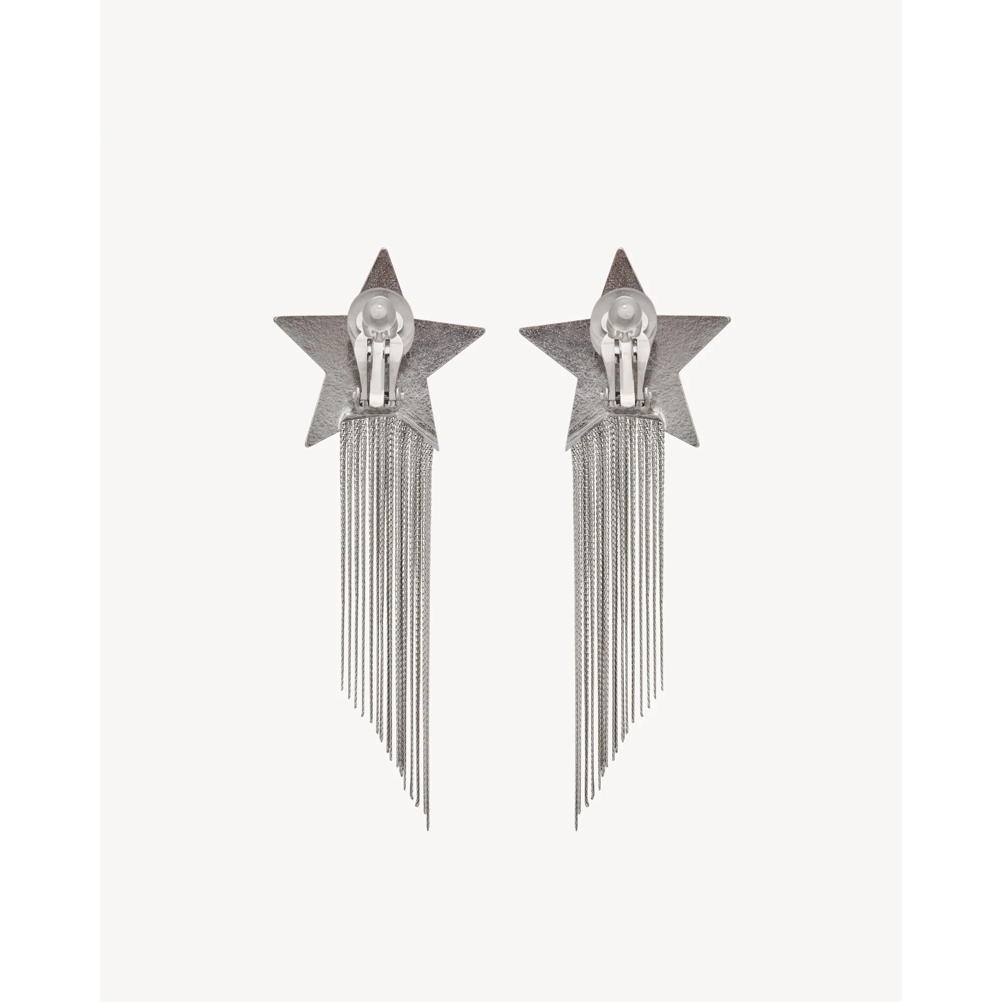Earrings Etoile Chaines - Palladium/Crystal - Image 3