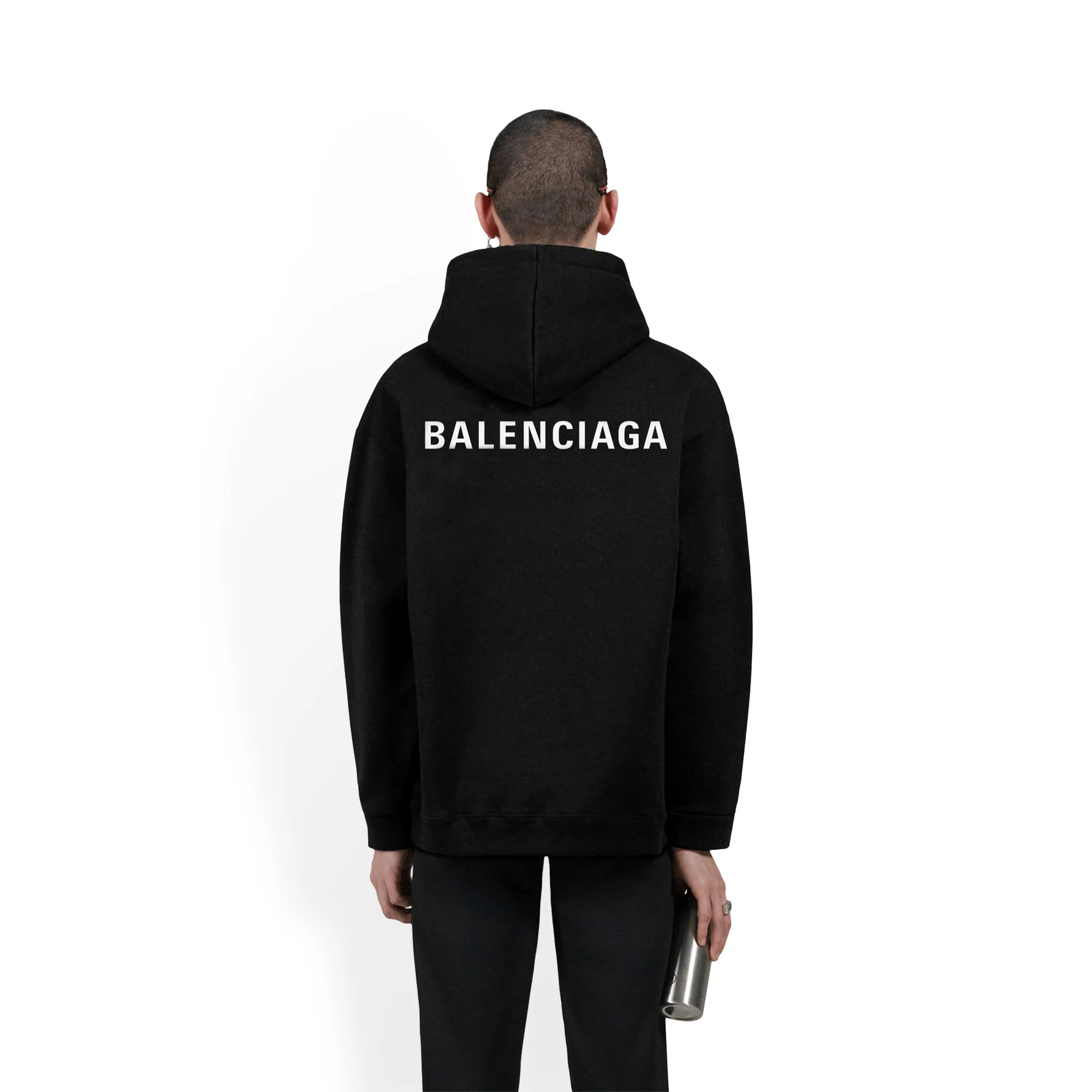 Logo Hoodie - Black - Image 4