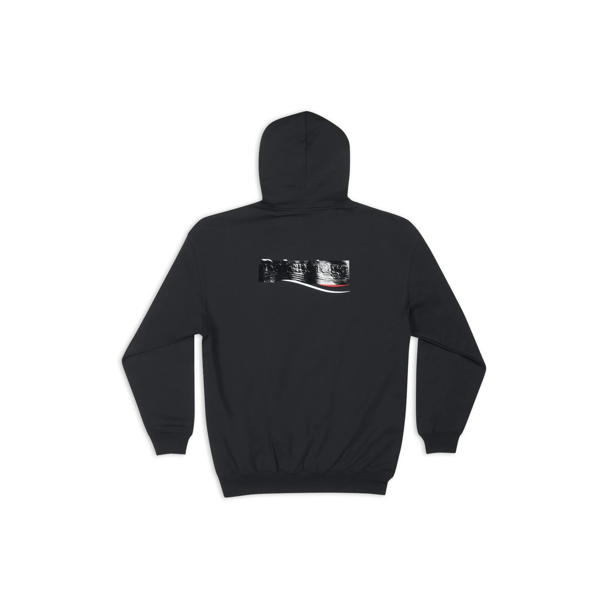 Medium Fit Hoodie - Black/White/Red - Image 2