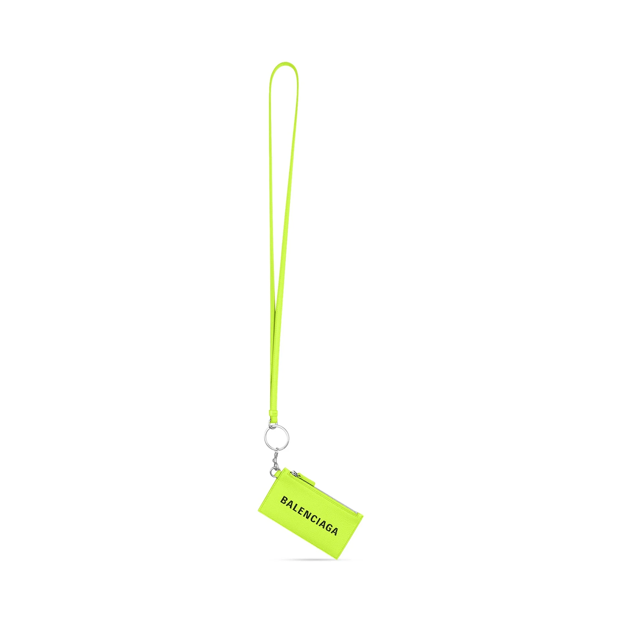 Cash Card Case On Keyring - Fluo Yellow/ L Black