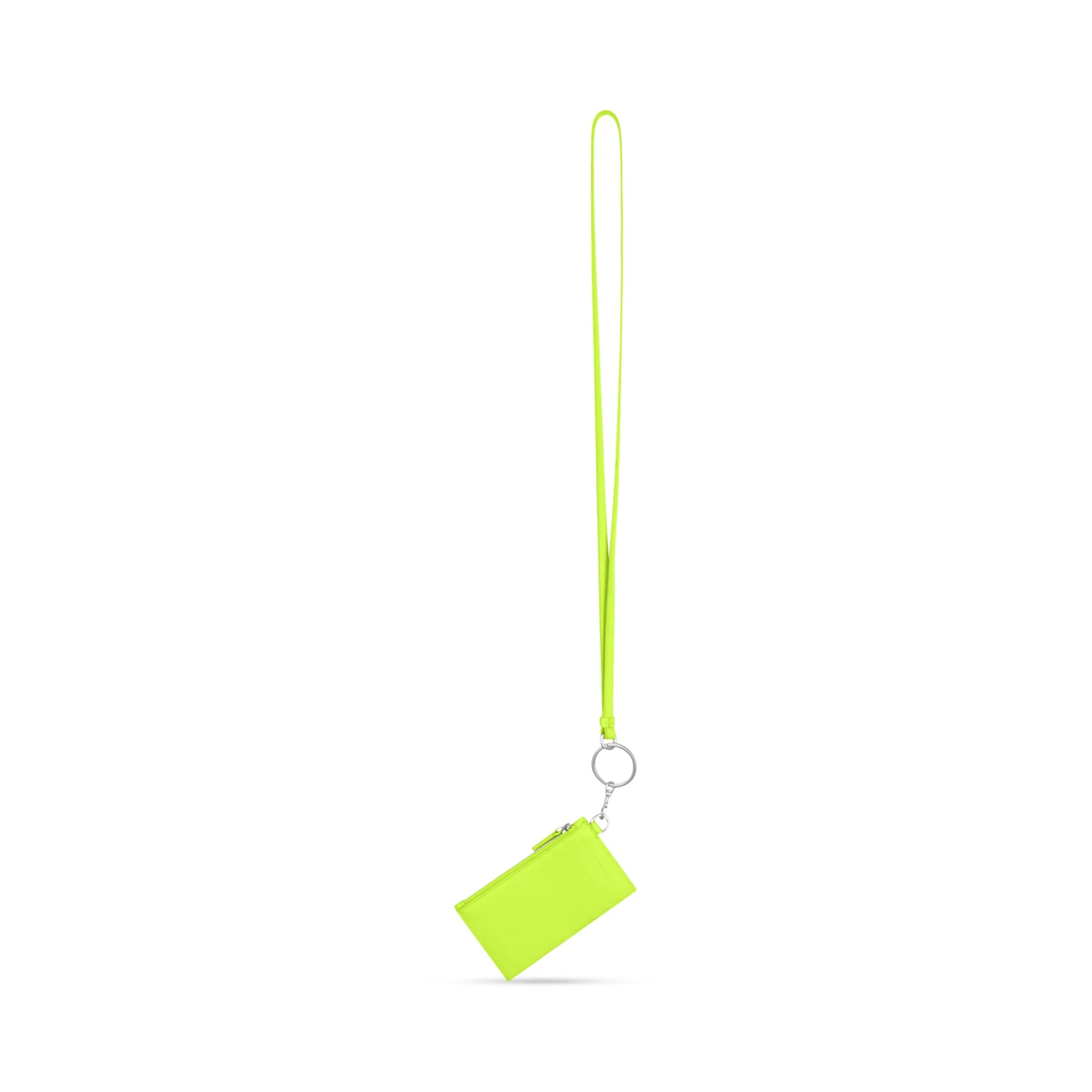 Cash Card Case On Keyring - Fluo Yellow/ L Black - Image 2