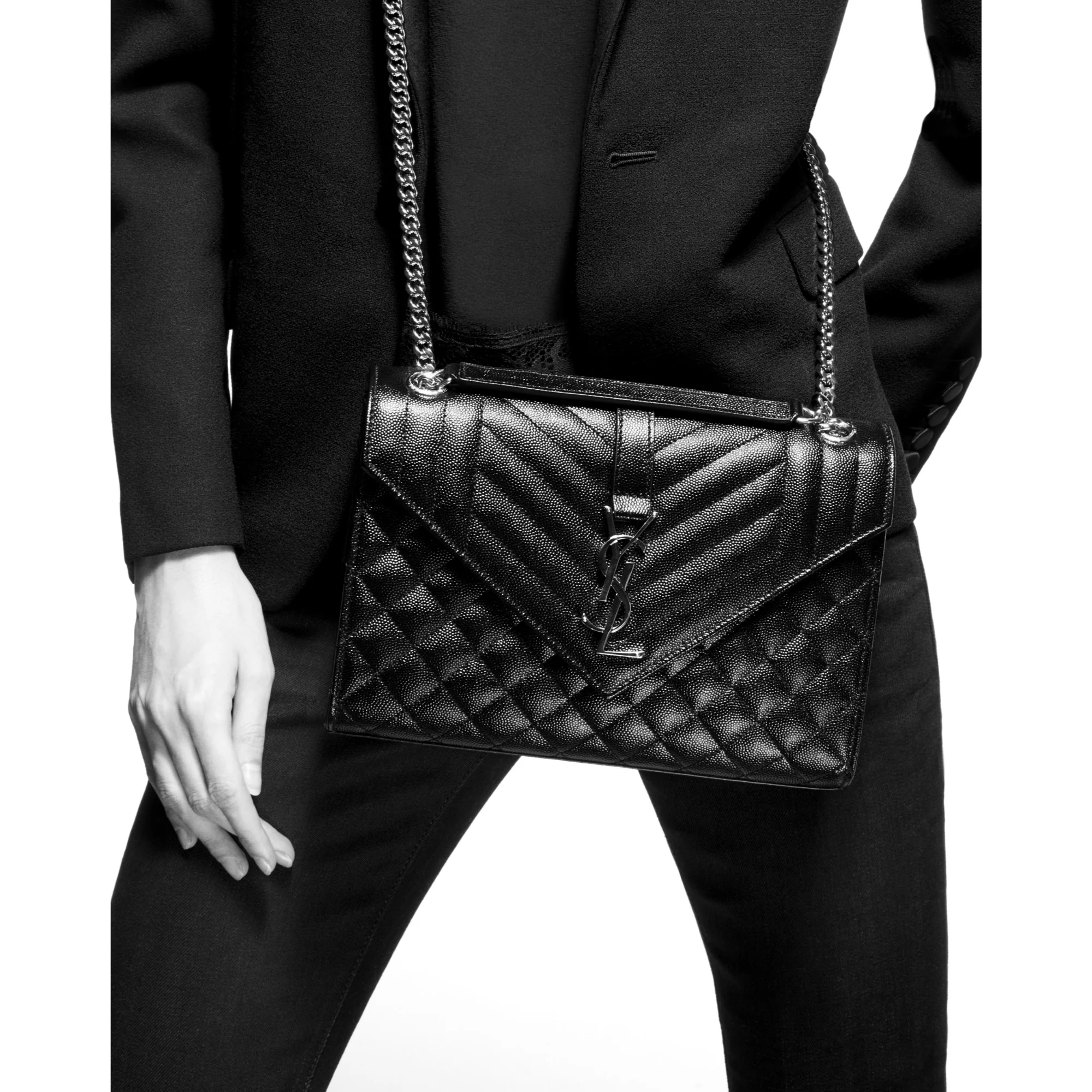 Medium Envelope Chain Bag - Dark Beige - Image 6