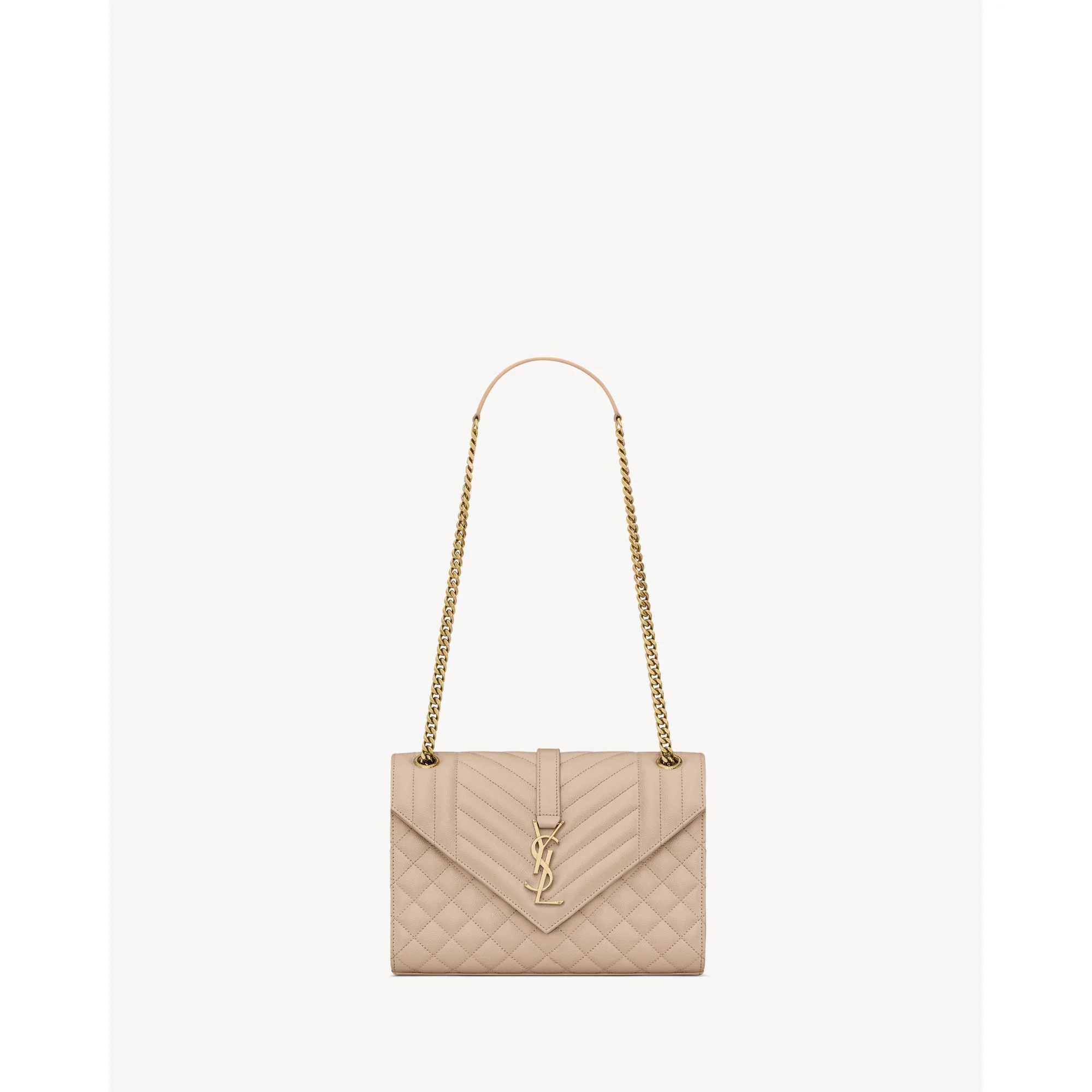 Medium Envelope Chain Bag - Dark Beige