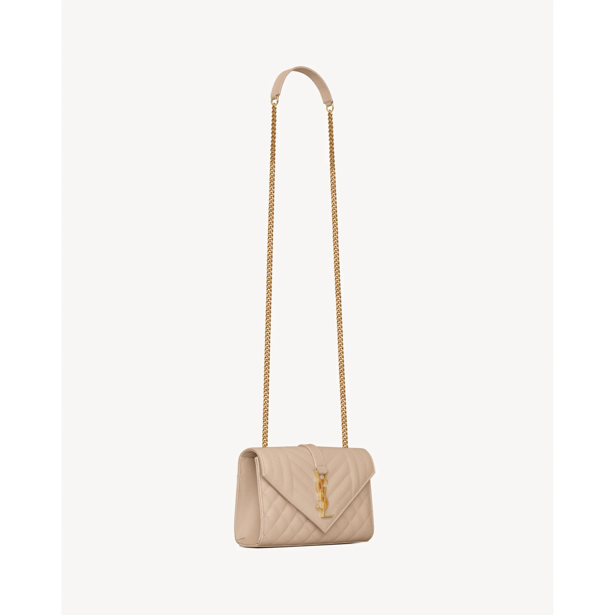Small Envelope Chain Bag - Dark Beige - Image 5