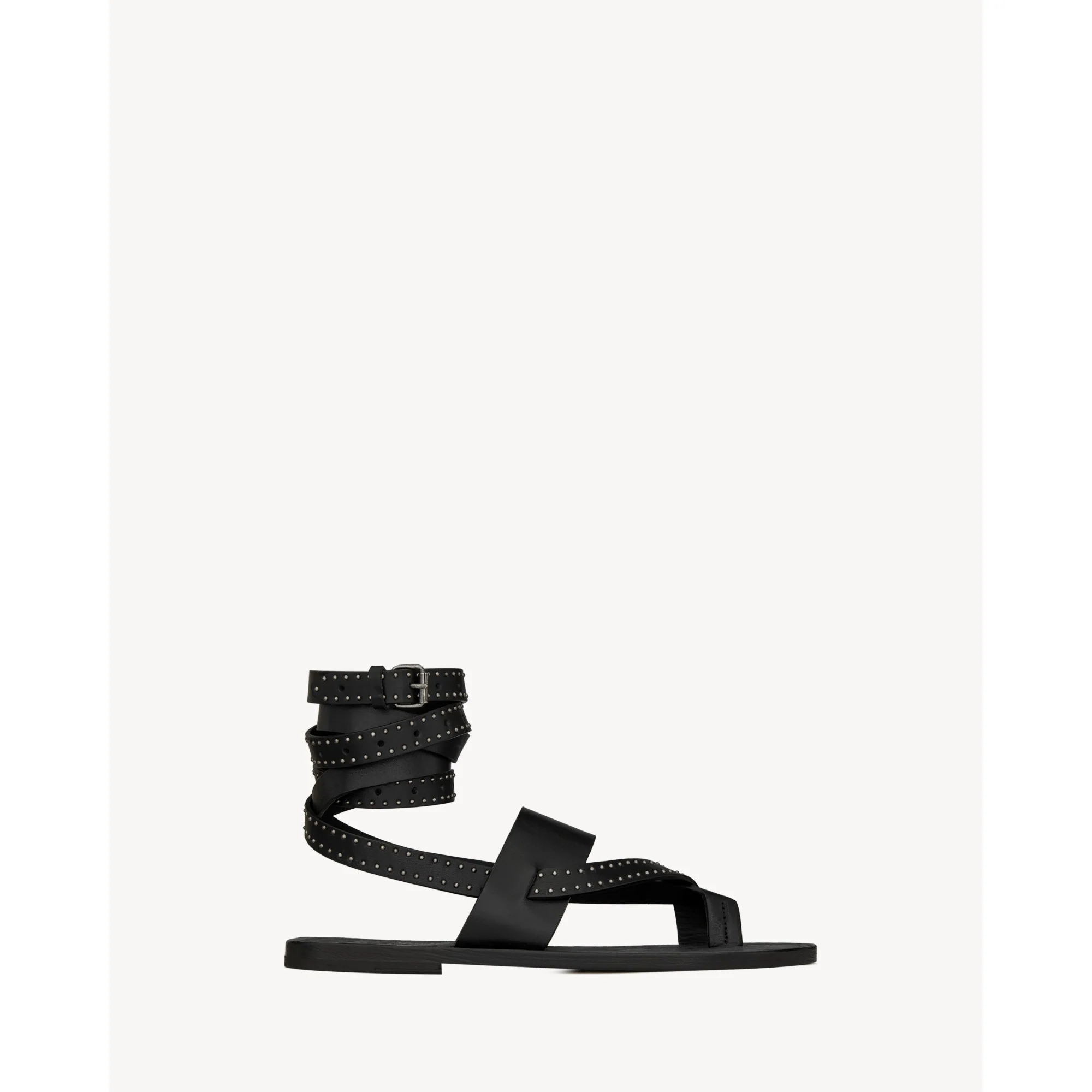 Culver 05 Ankle Strap Flat Sandals - Nero