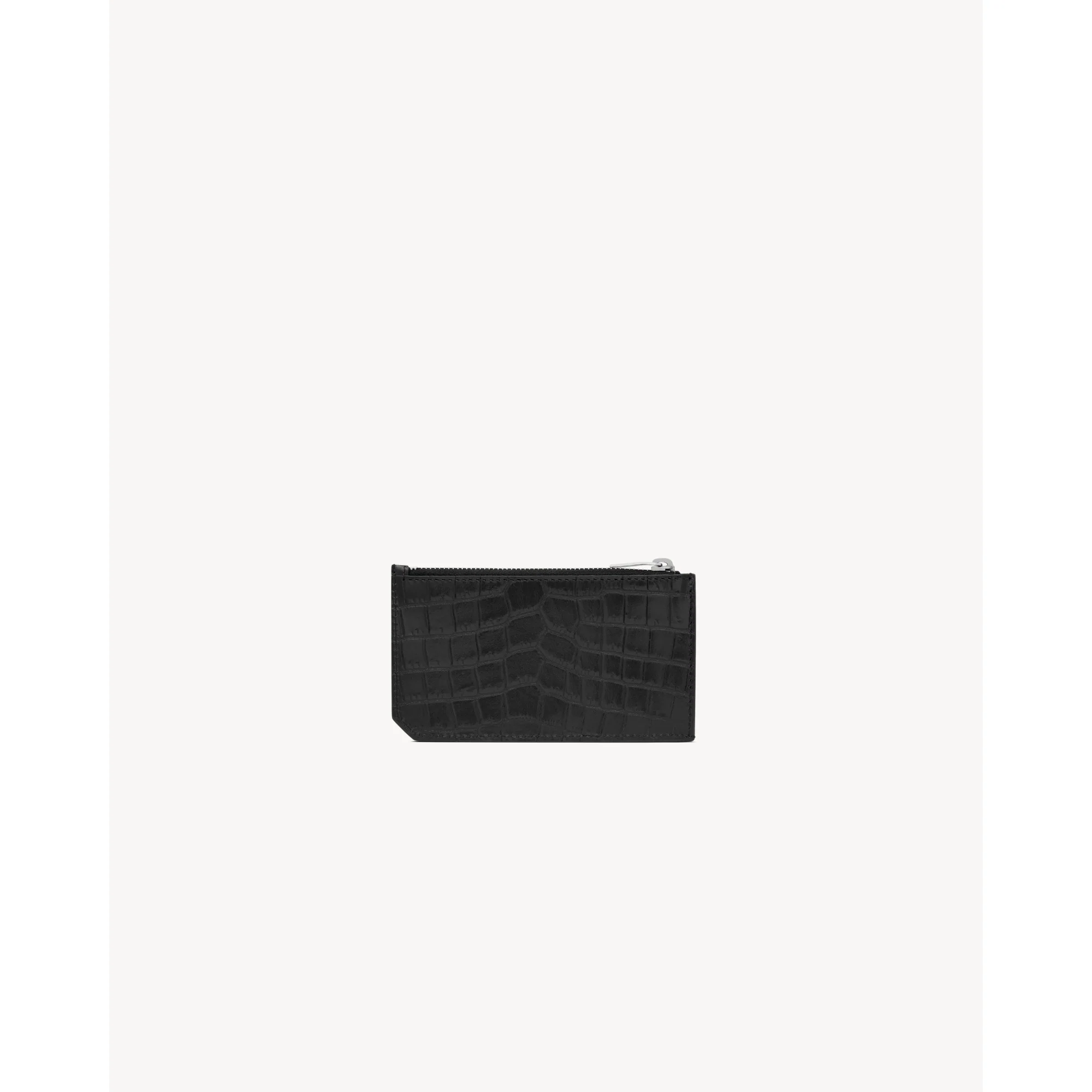 Zipped Fragments Credit Card Case - Nero - Image 2