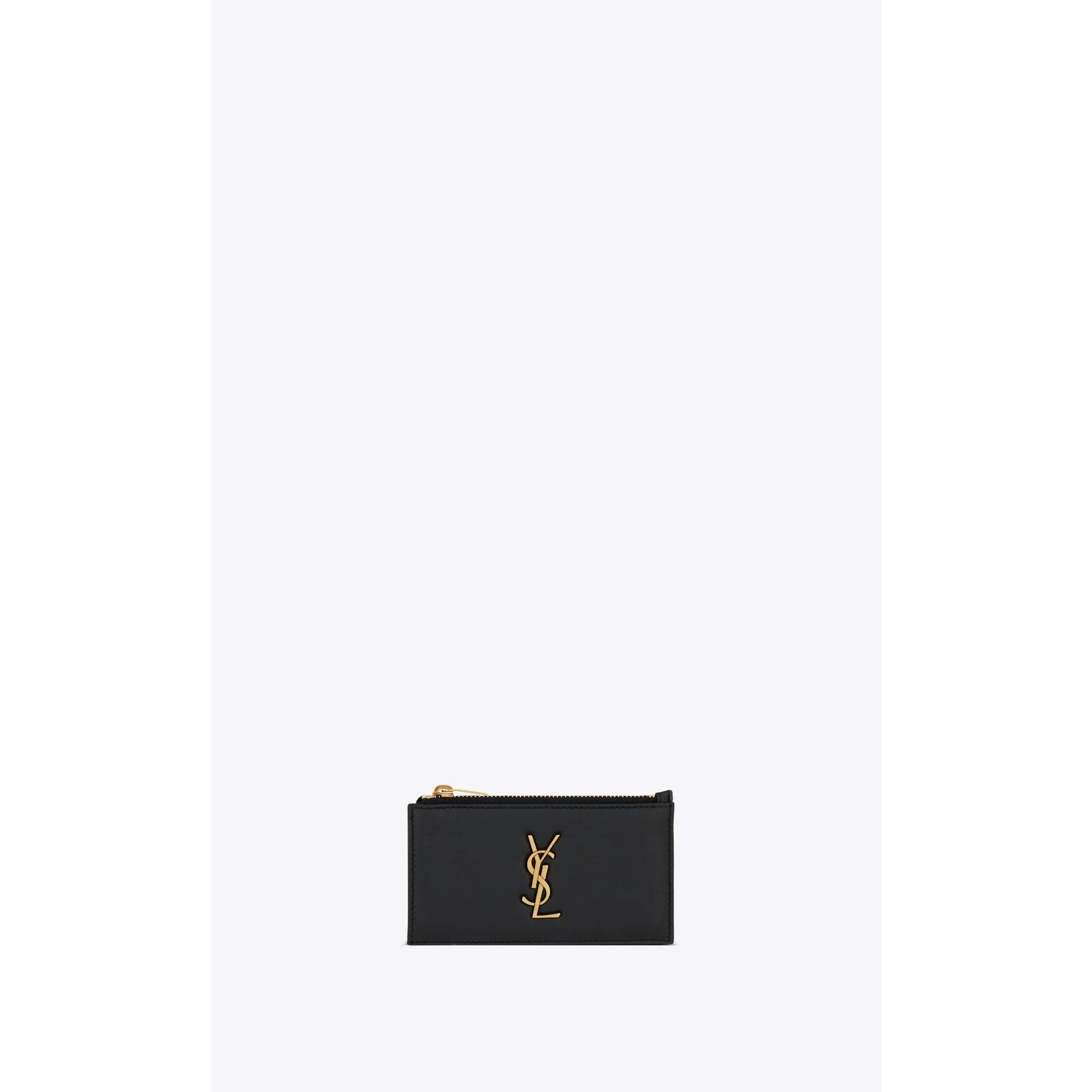 Zipped Fragments Credit Card Case - Nero