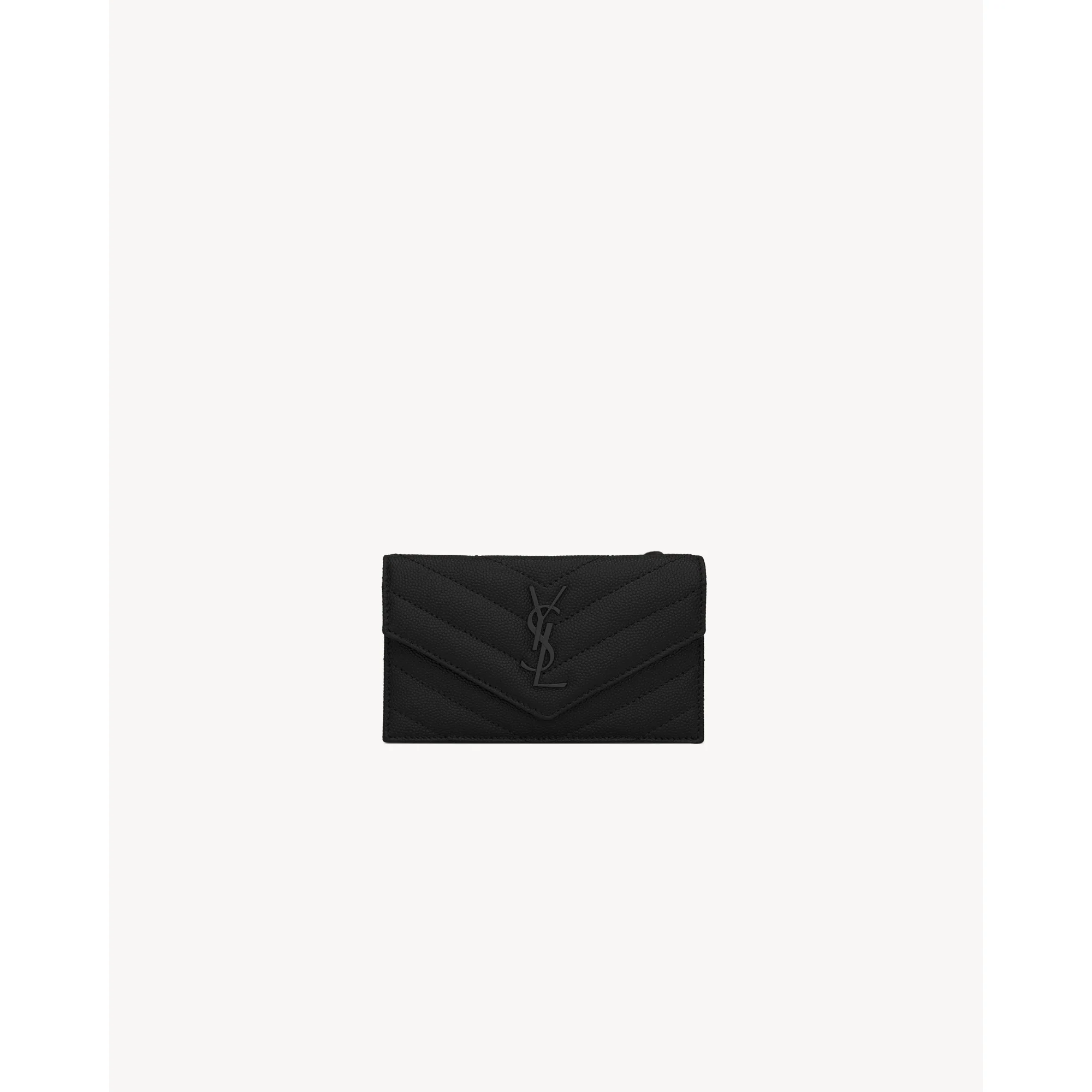 Zip Fragments Card Case + Flap - Nero
