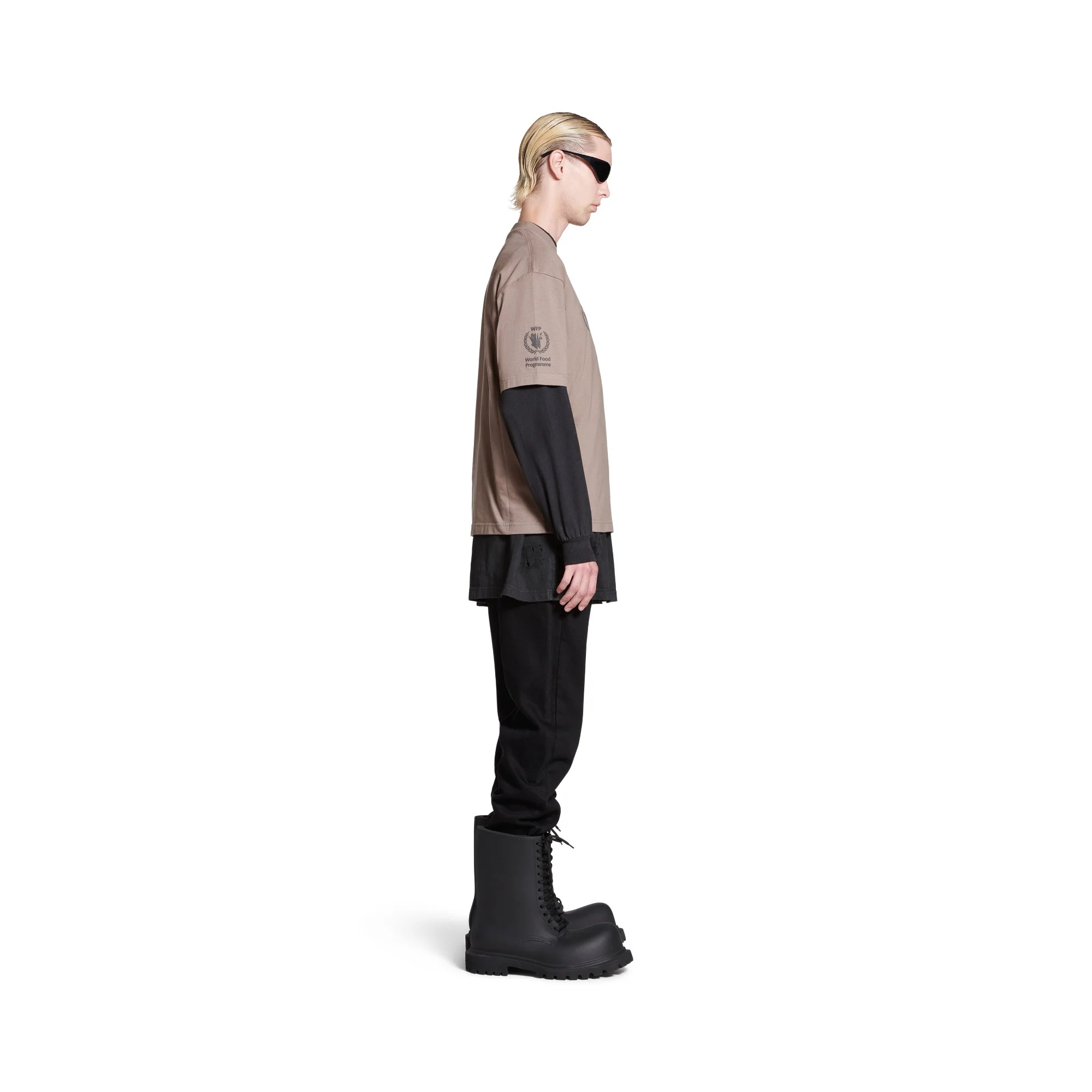 Medium Fit Short Sleeve - Taupe/Black - Image 5