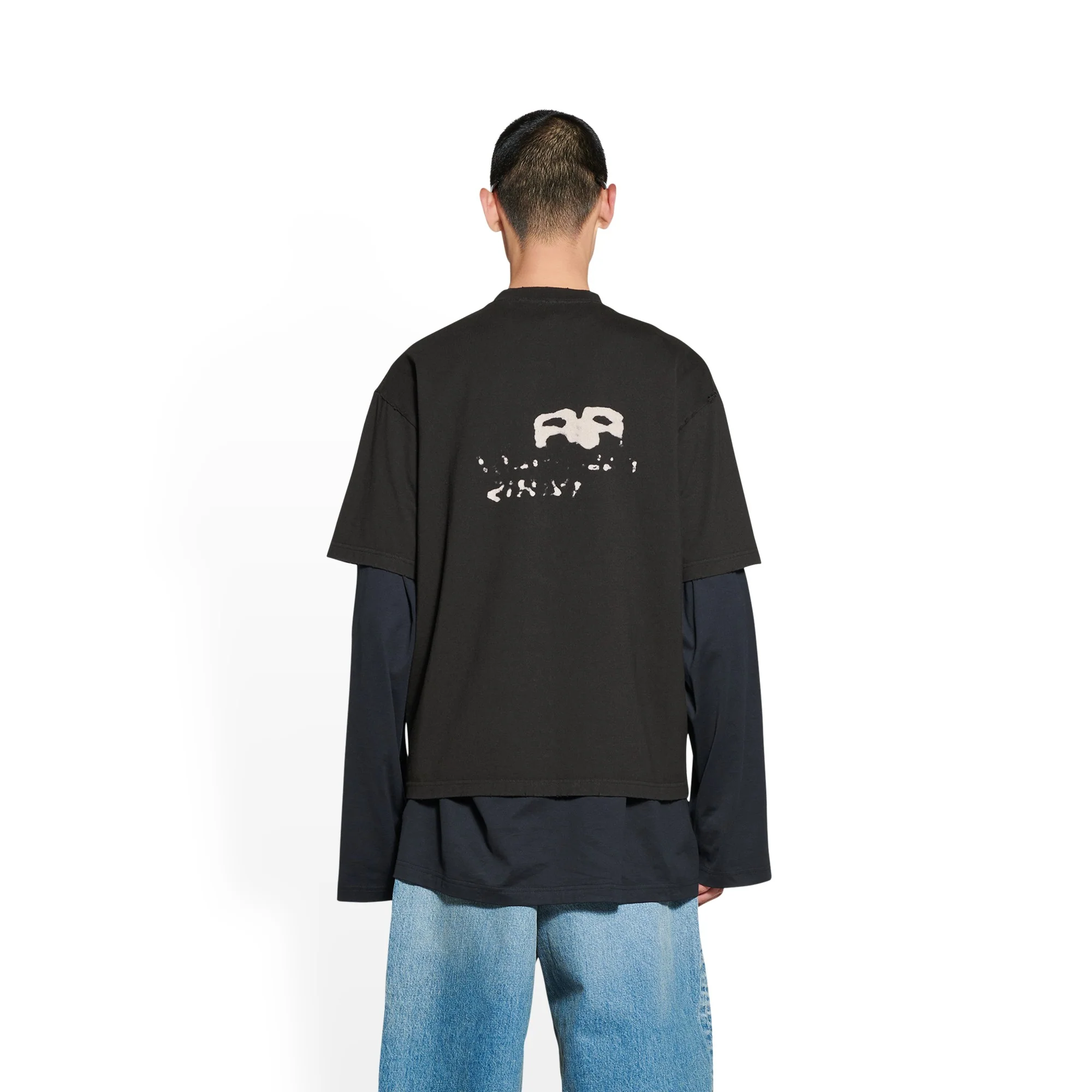 Medium Fit T-Shirt - Black/Ecru - Image 4