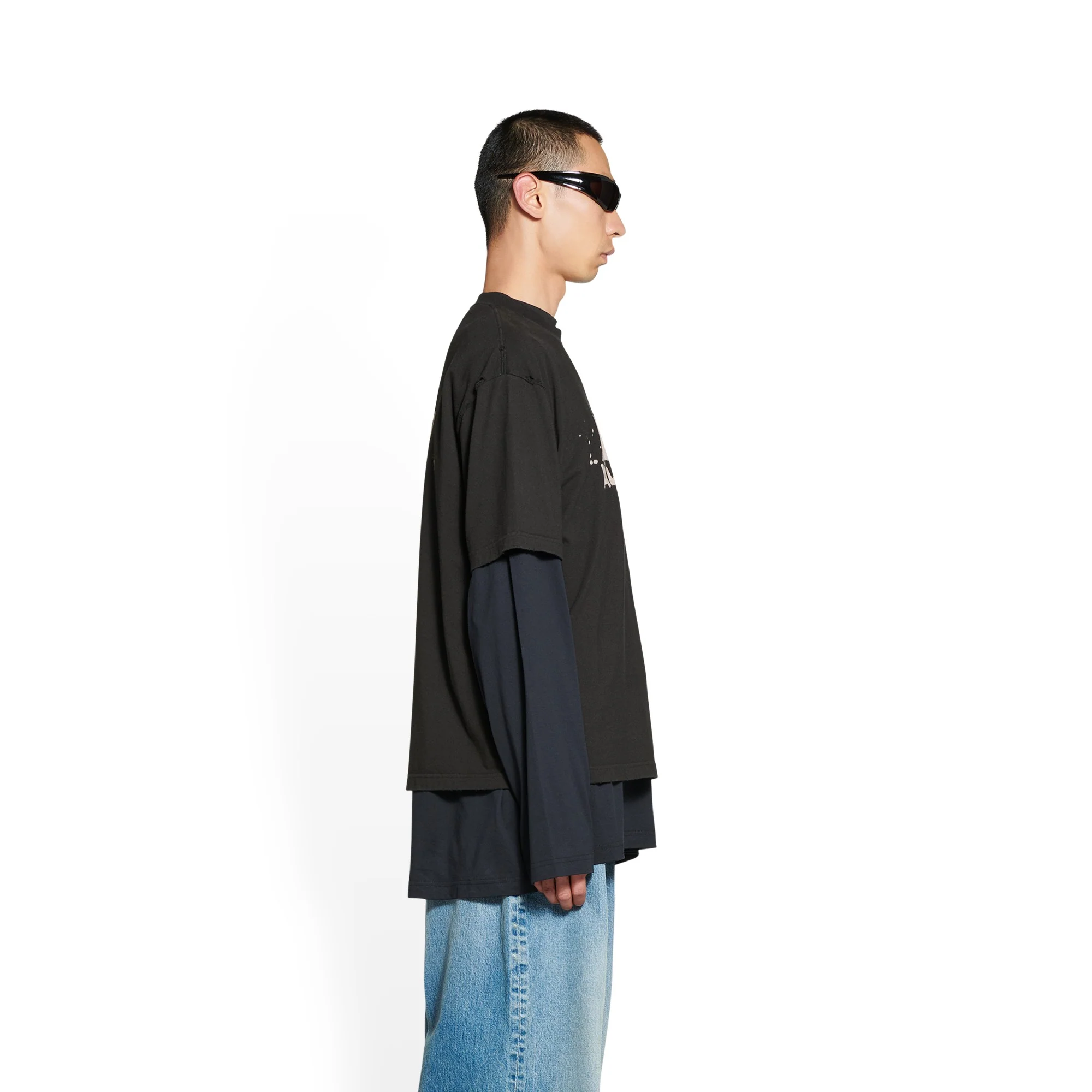 Medium Fit T-Shirt - Black/Ecru - Image 5