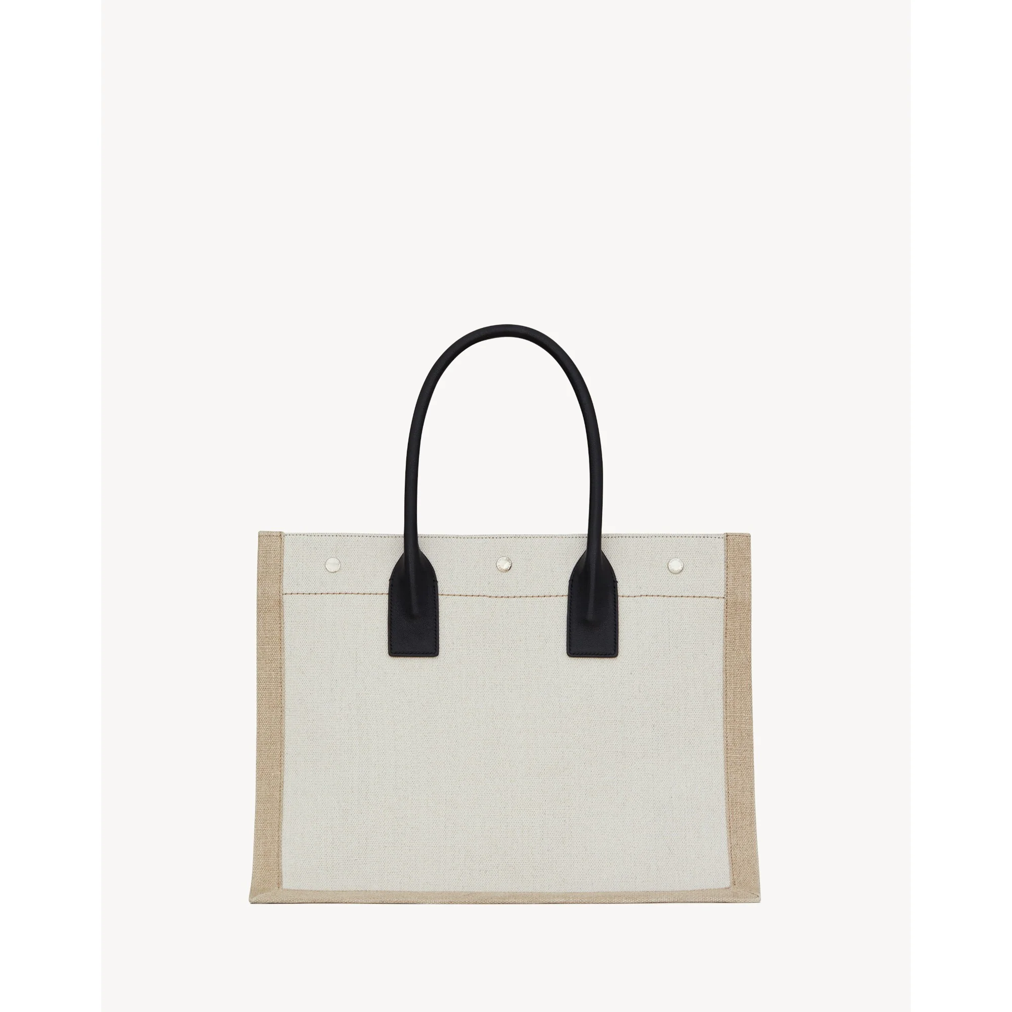 Small Rive Gauche Tote Bag - Greggio/Natural - Image 2