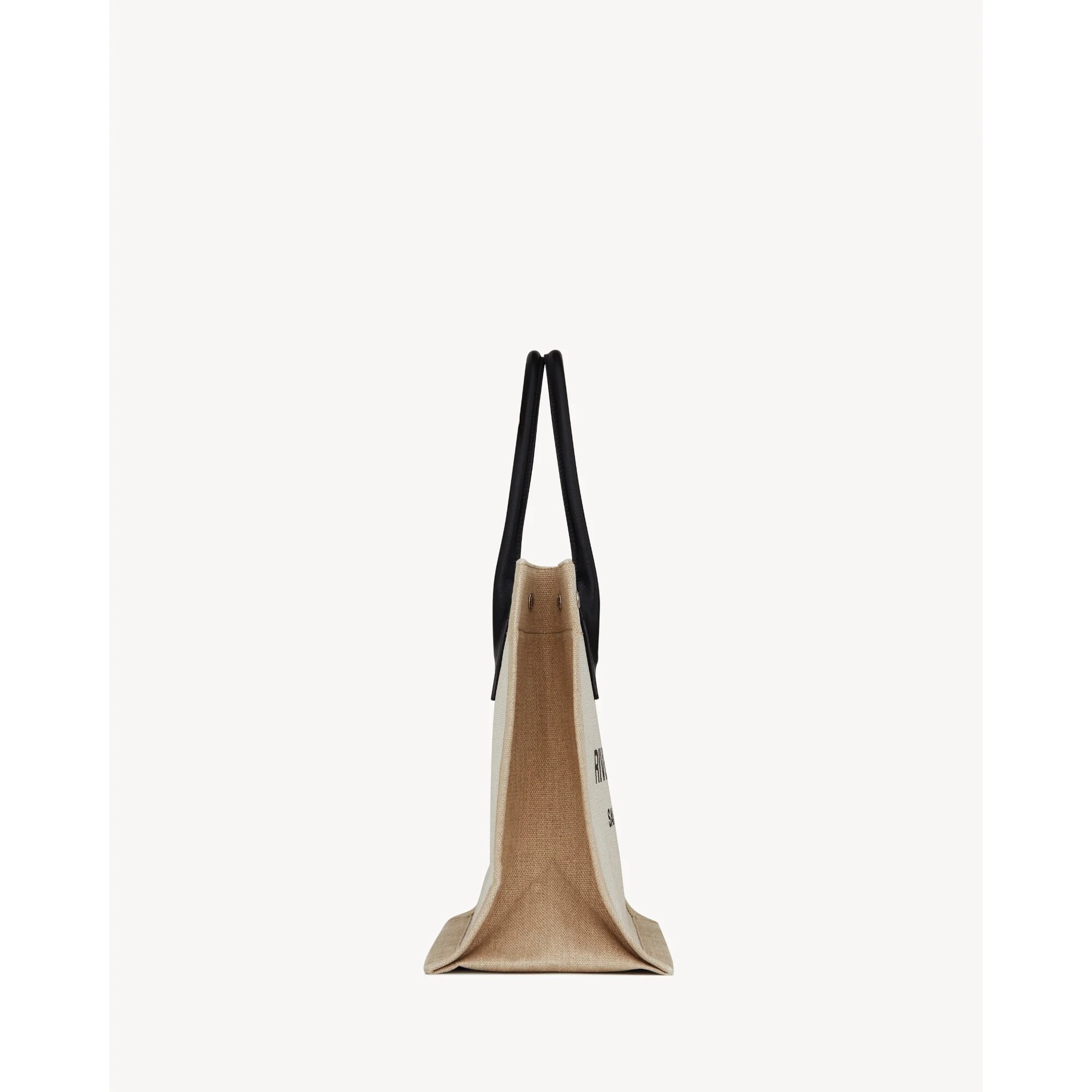 Small Rive Gauche Tote Bag - Greggio/Natural - Image 3