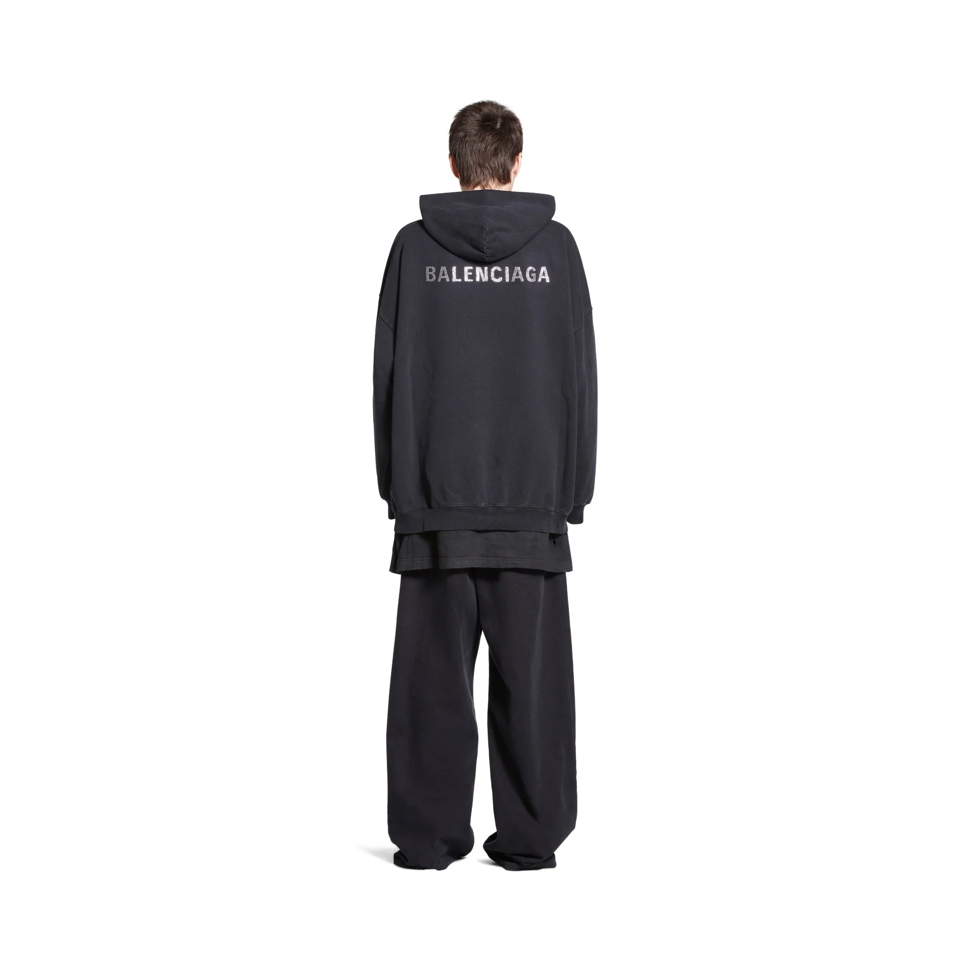 Large Fit Hoodie - Black/Silver - Image 4