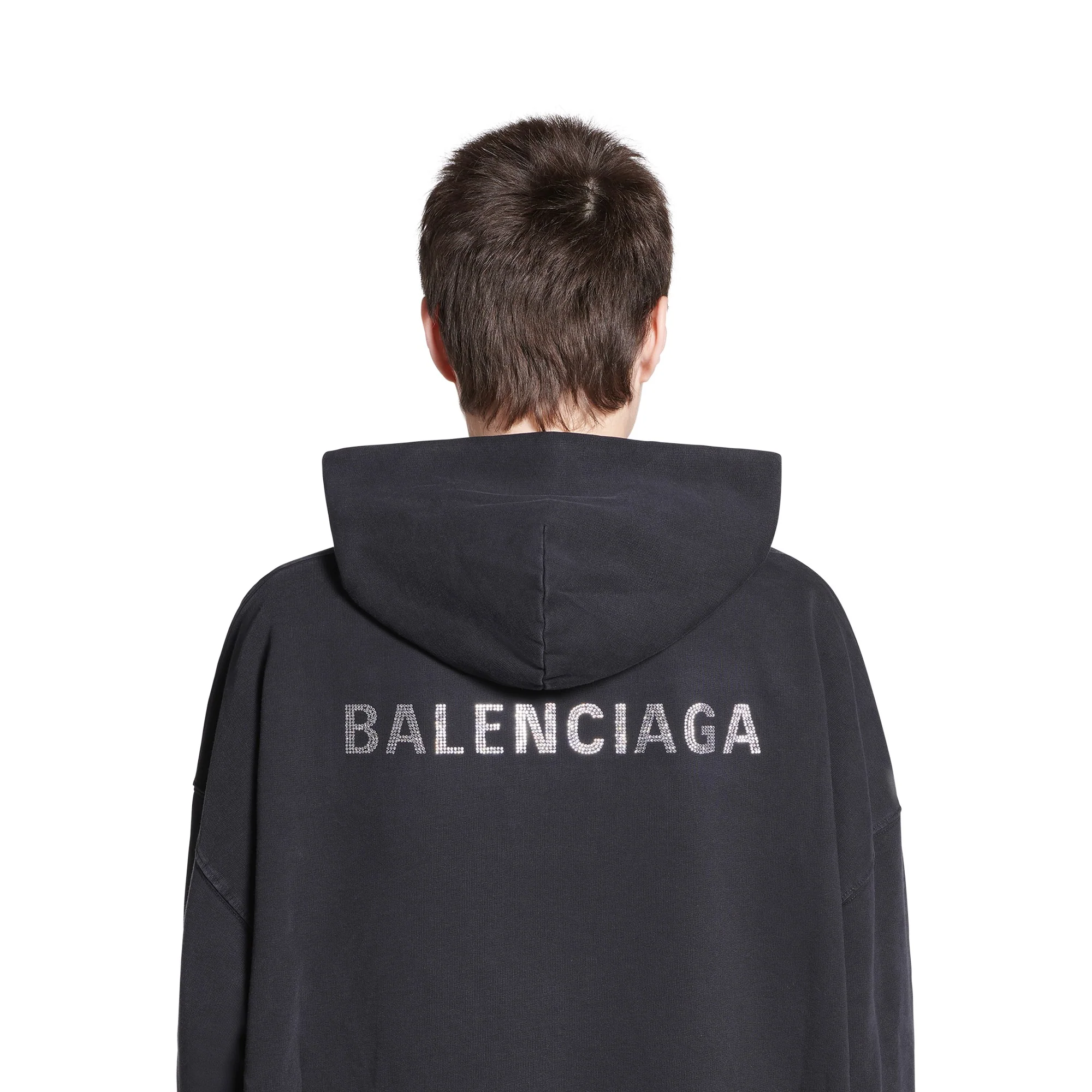 Large Fit Hoodie - Black/Silver - Image 6