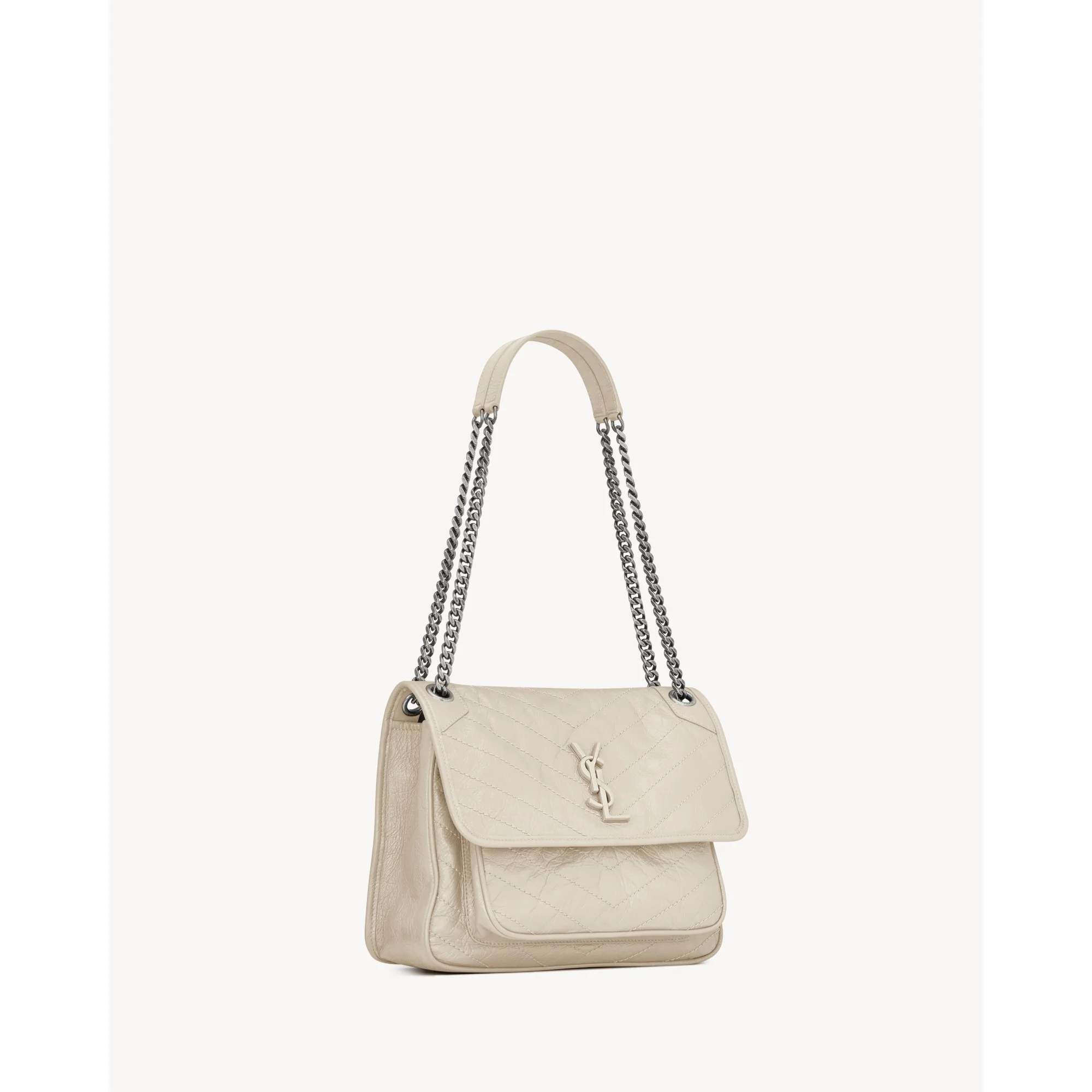 Medium Niki Chain Bag - Crema Soft - Image 5