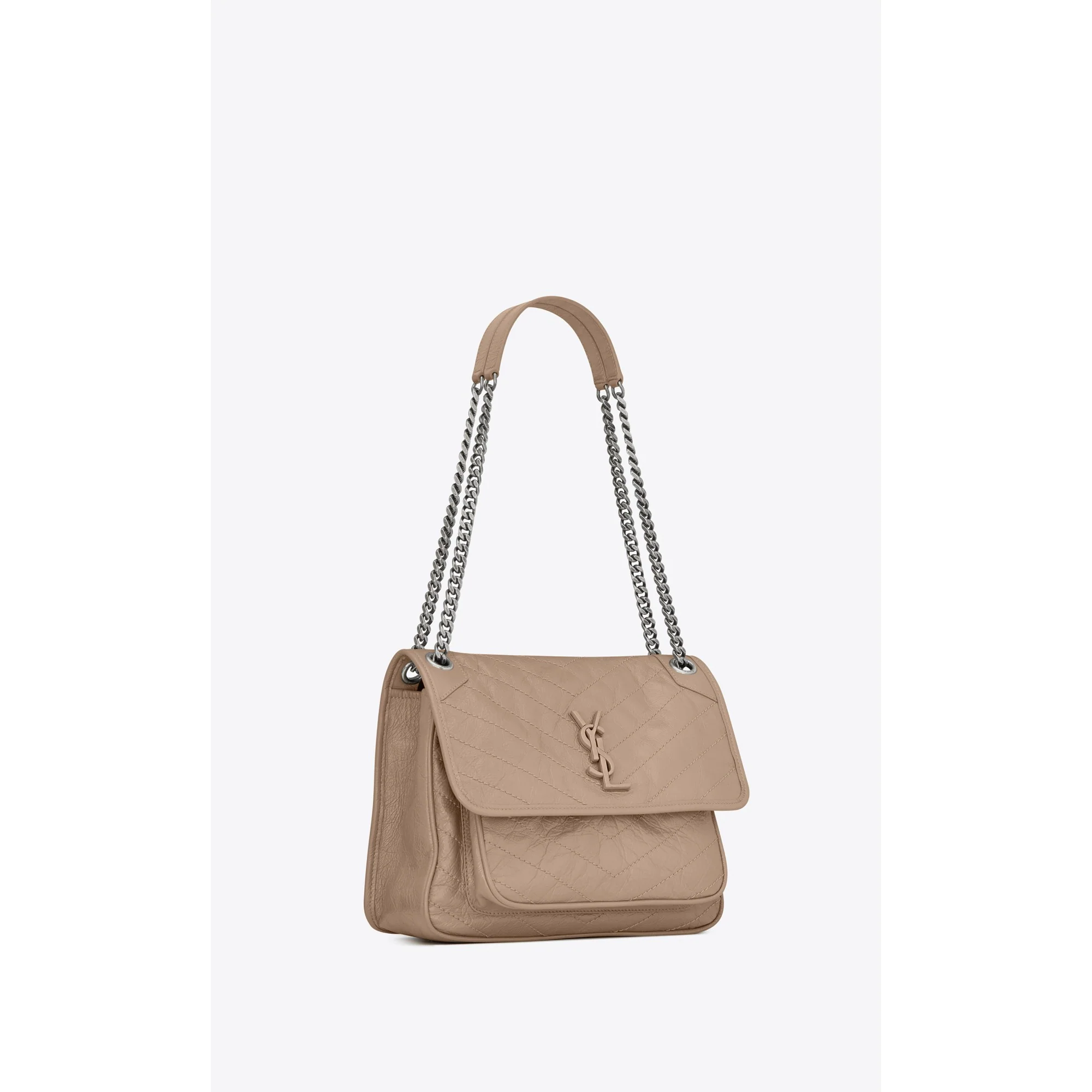 Medium Niki Chain Bag - Gold Sand - Image 5