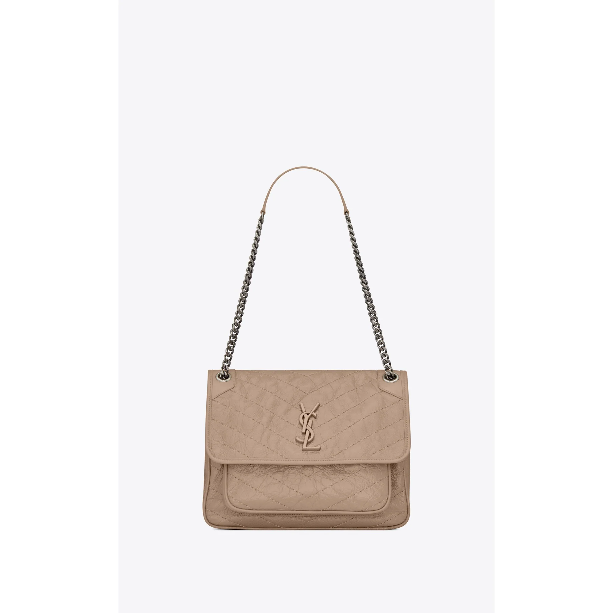Medium Niki Chain Bag - Gold Sand