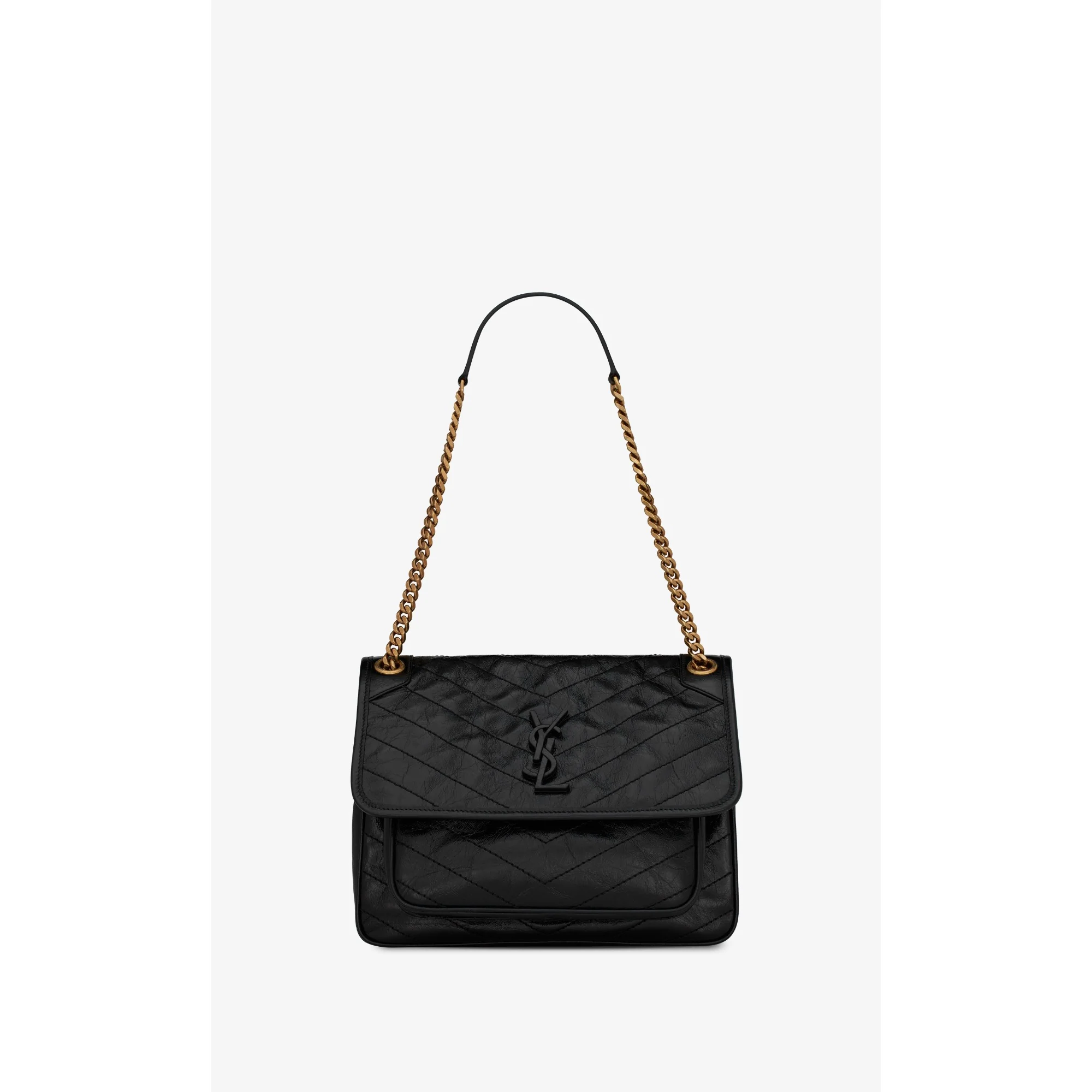 Medium Niki Chain Bag - Nero