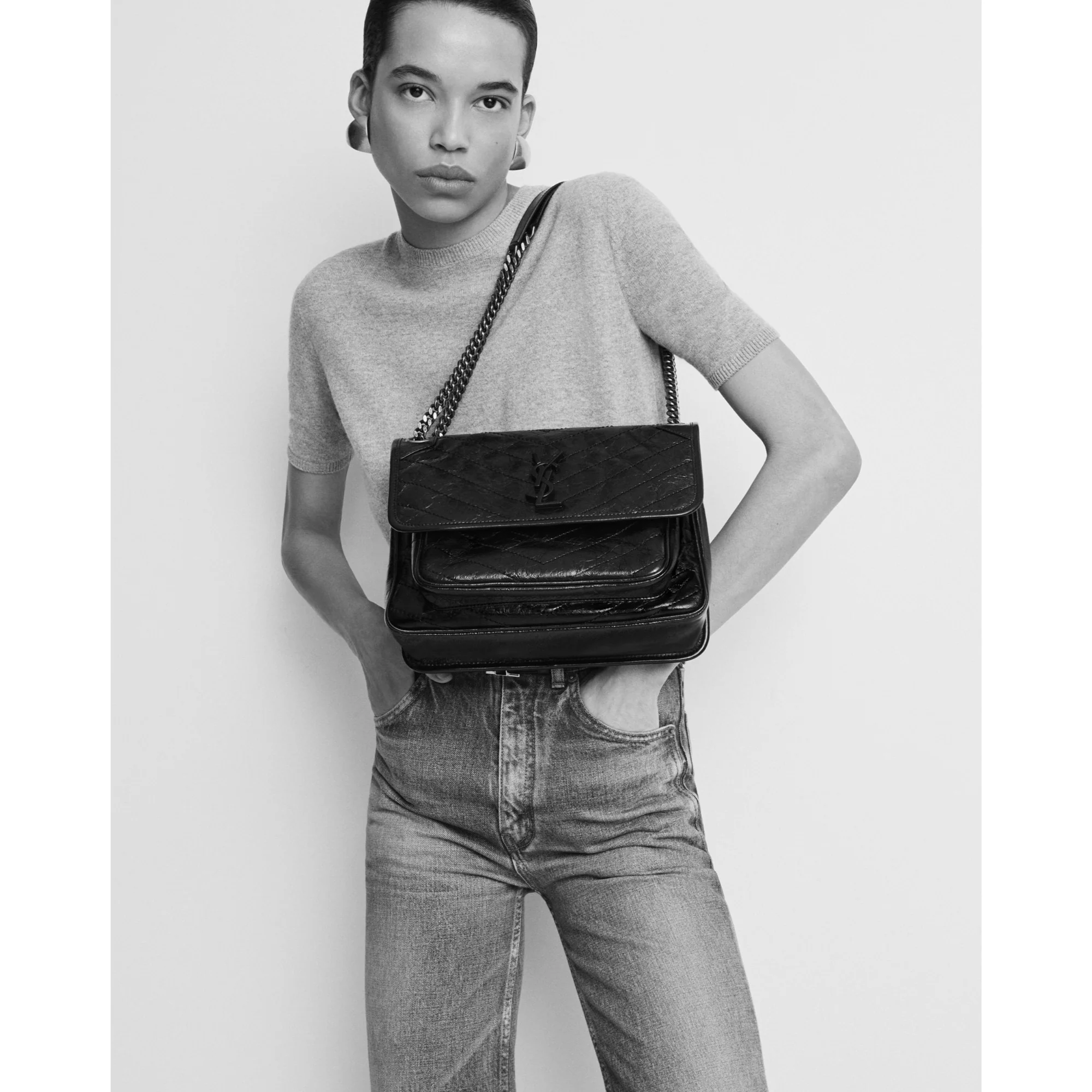 Medium Niki Chain Bag - Light Burnt - Image 6