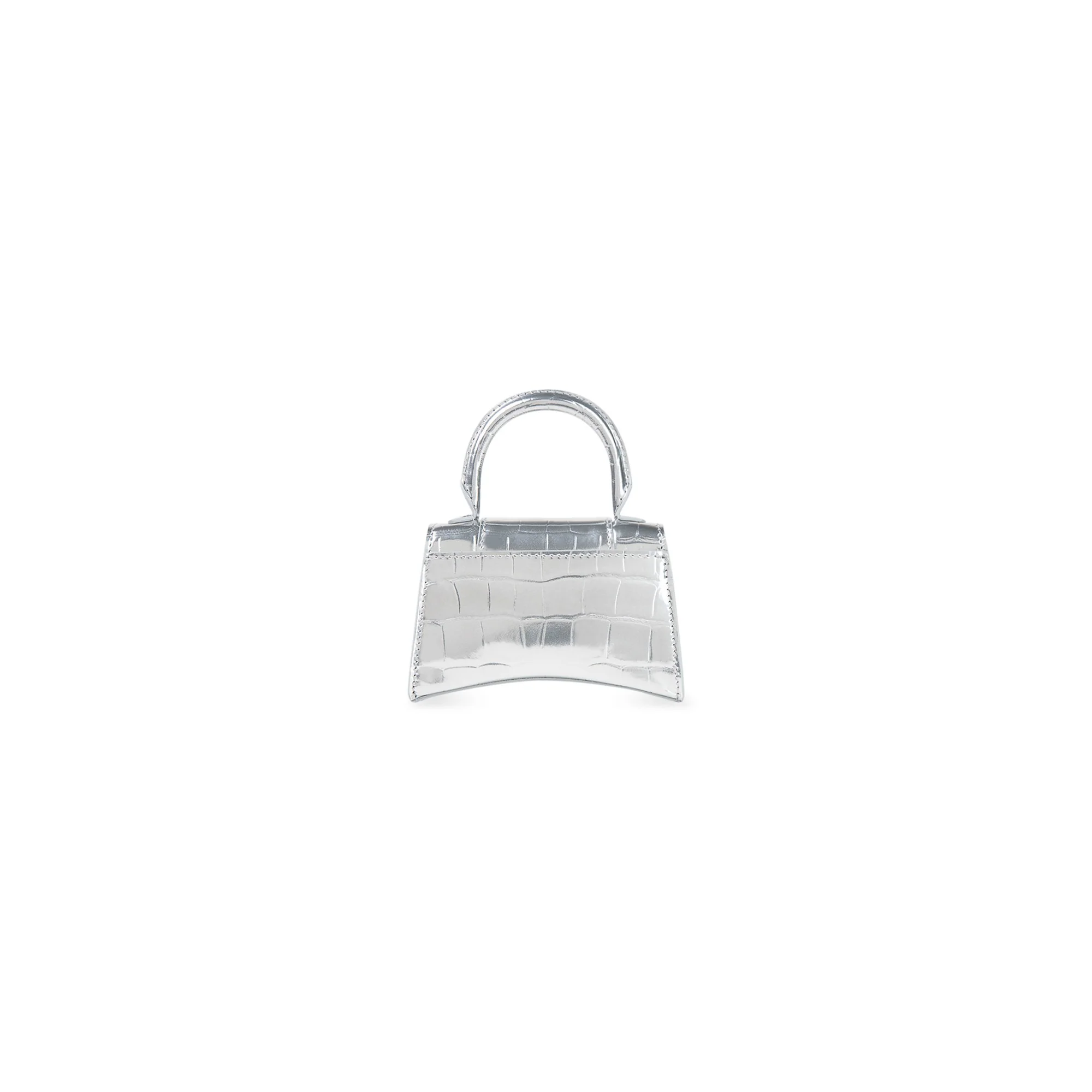 Hourglass Mini Bag W/Strap - Silver - Image 2