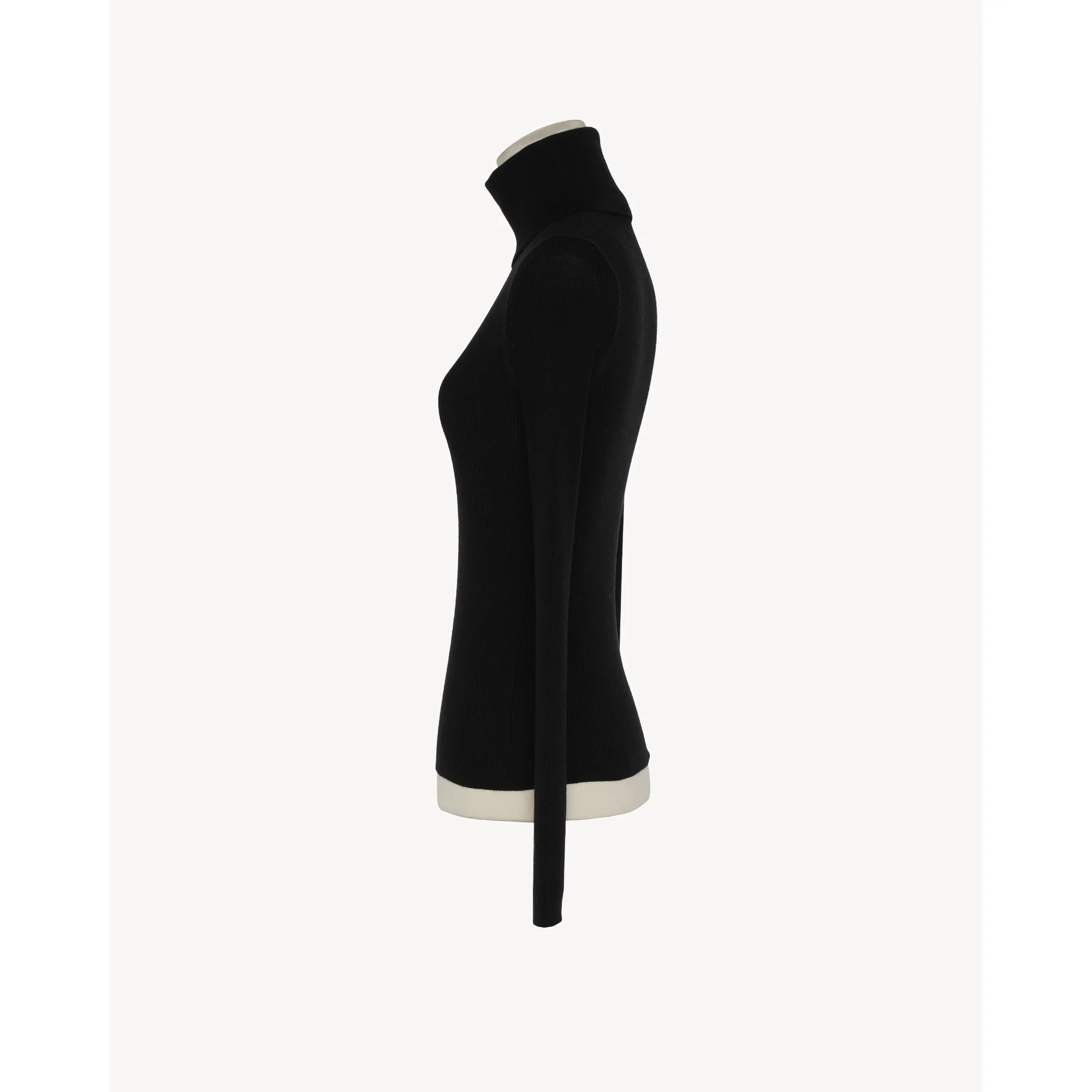 Tricot De Corps Col Roule Cach - Noir - Image 3