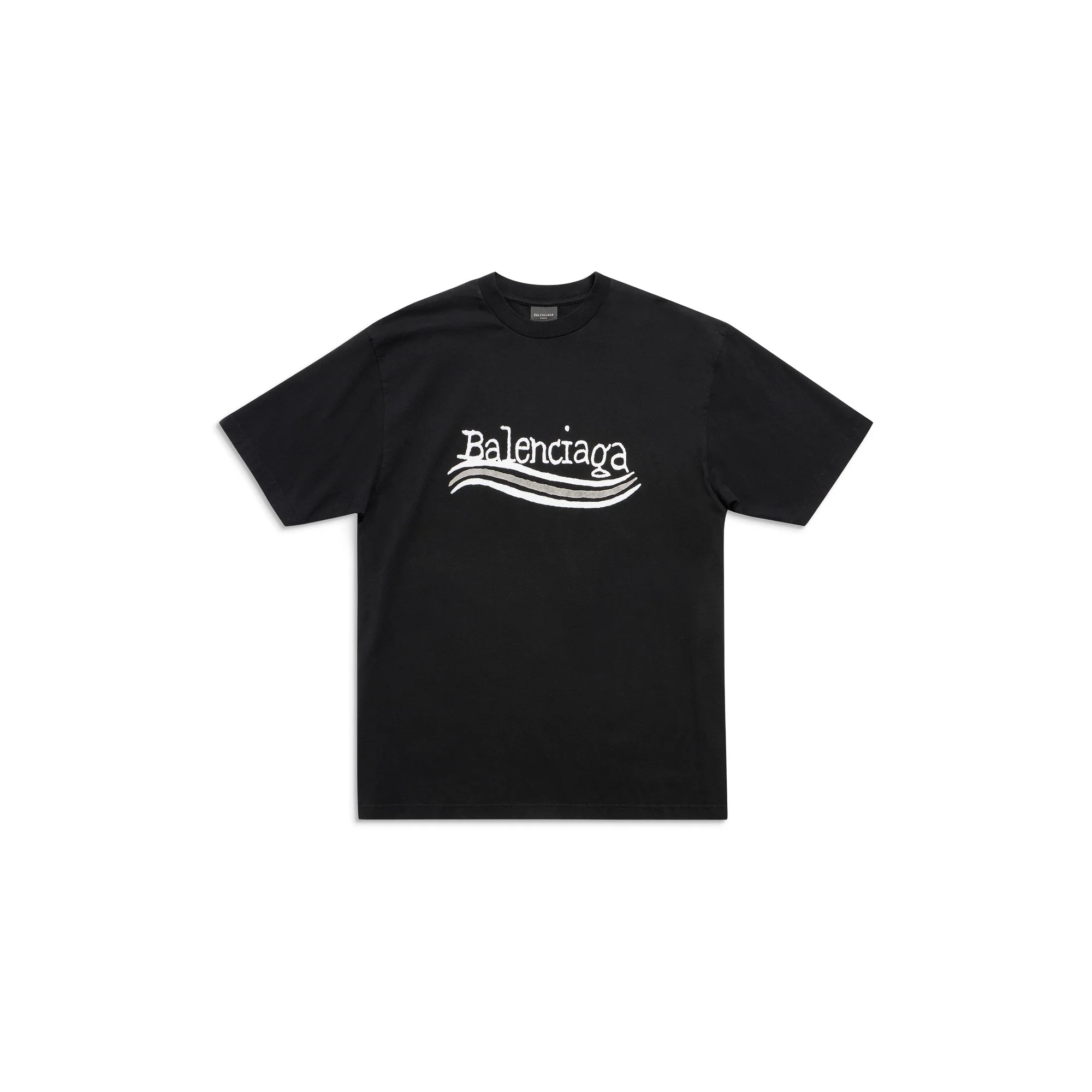 Large Fit T-Shirt - Black/Silver/White