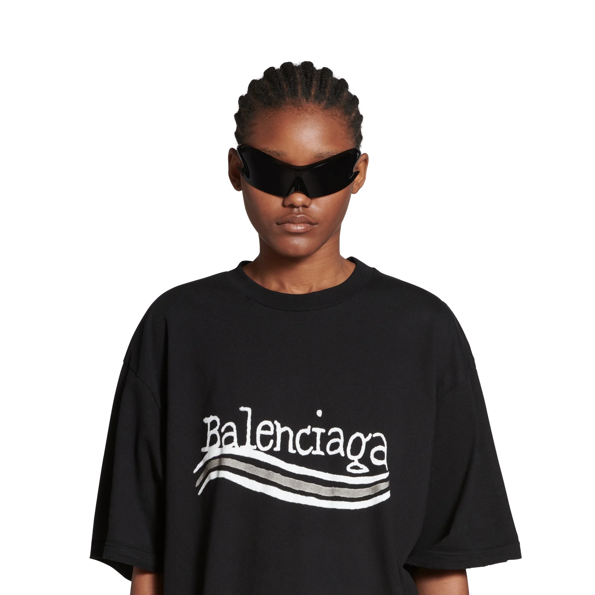 Large Fit T-Shirt - Black/Silver/White - Image 6