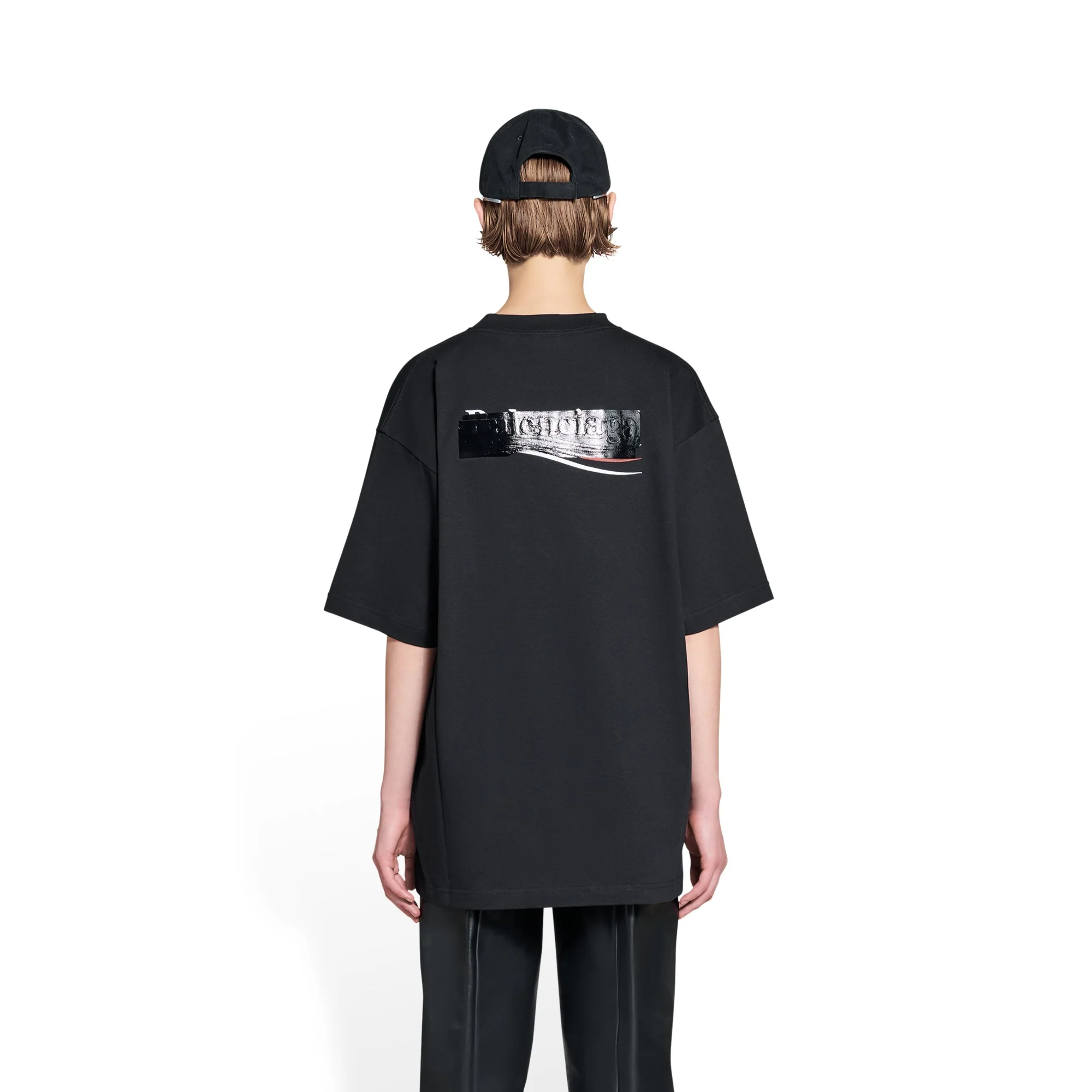 Large Fit T-Shirt - Black/White/Red - Image 5
