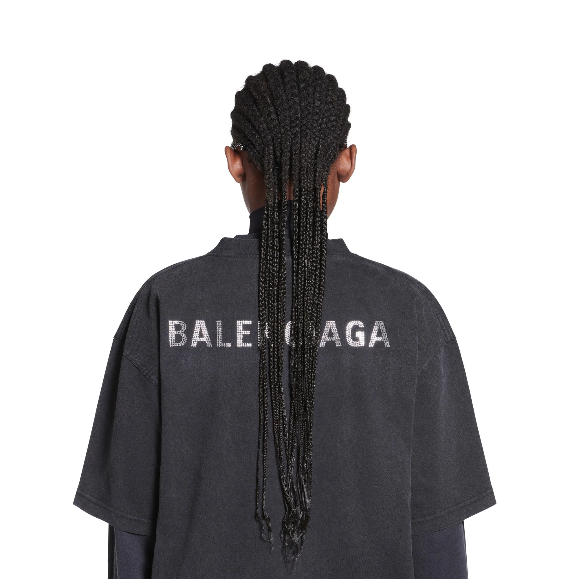 Large Fit T-Shirt - Black/Silver - Image 6