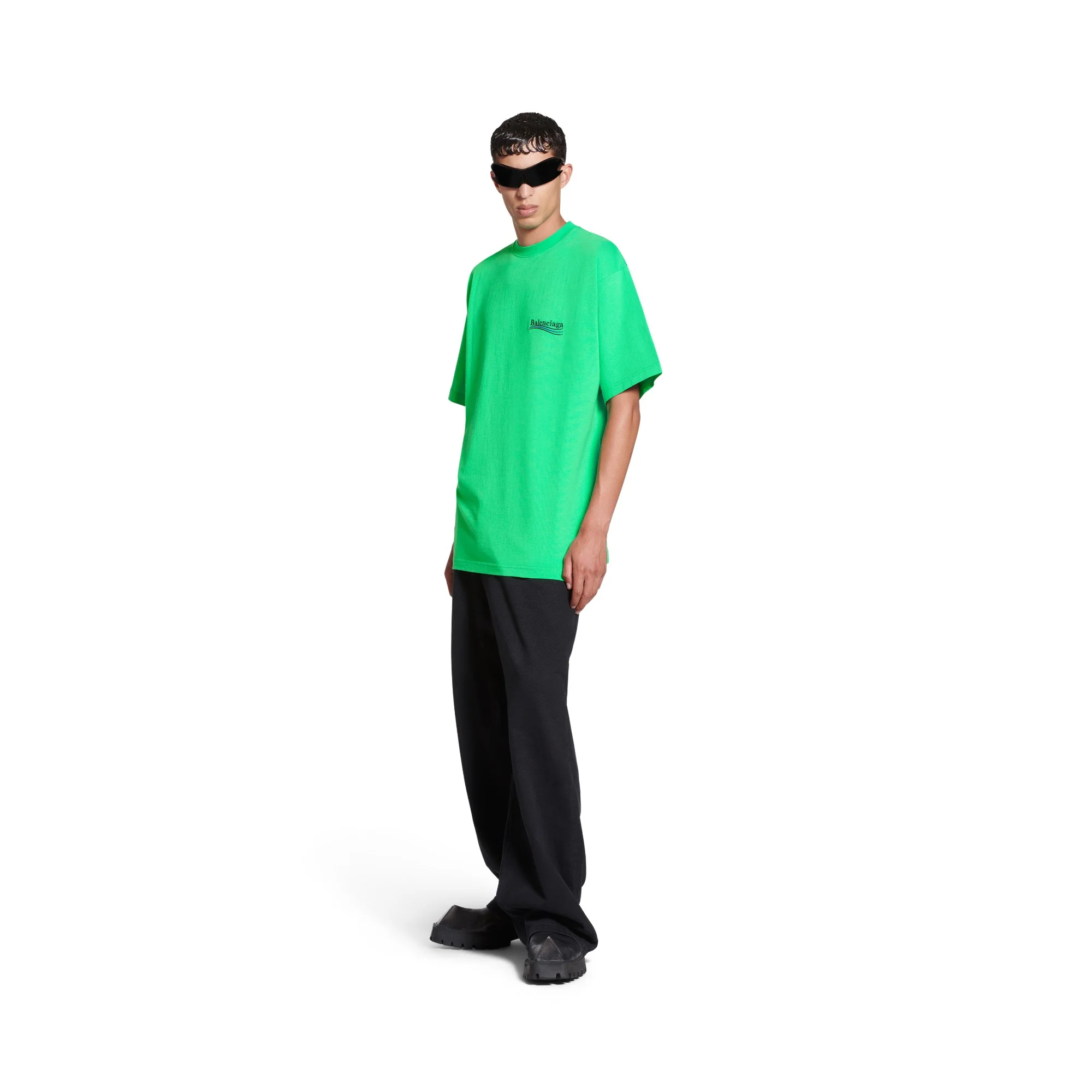 Large Fit T-Shirt - Green/Black/Blue - Image 3
