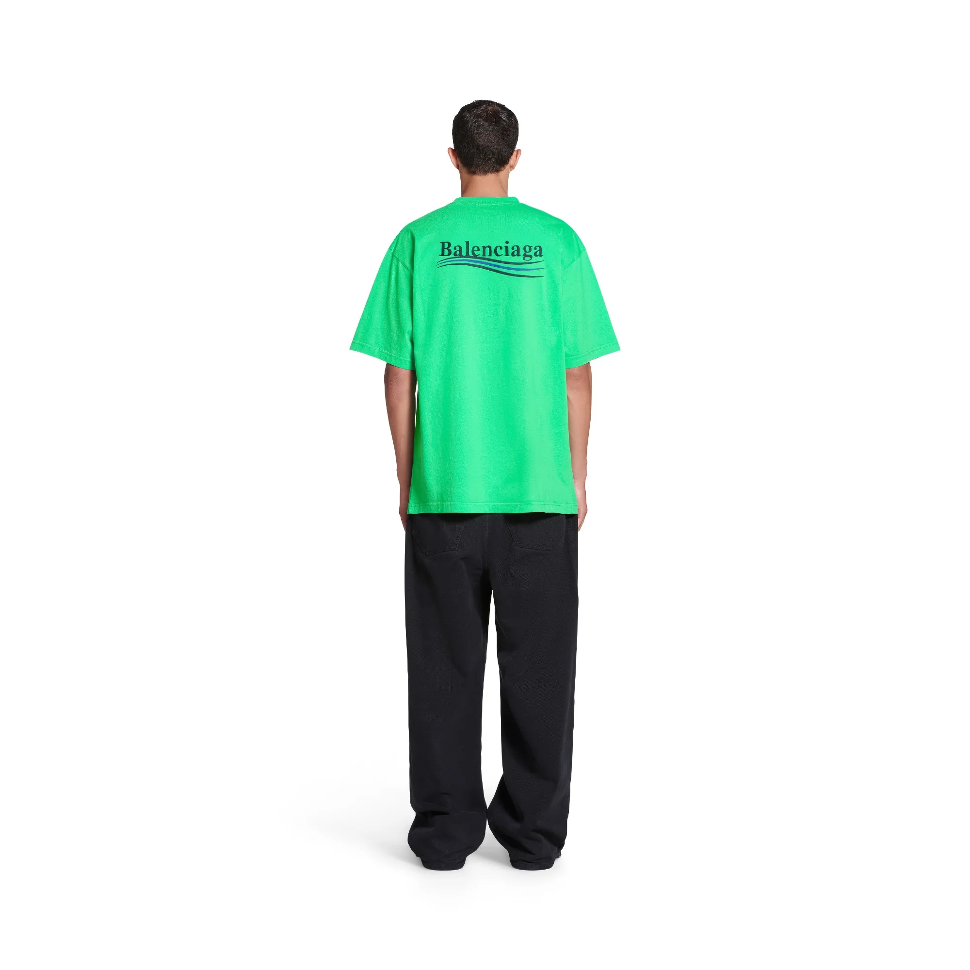 Large Fit T-Shirt - Green/Black/Blue - Image 4