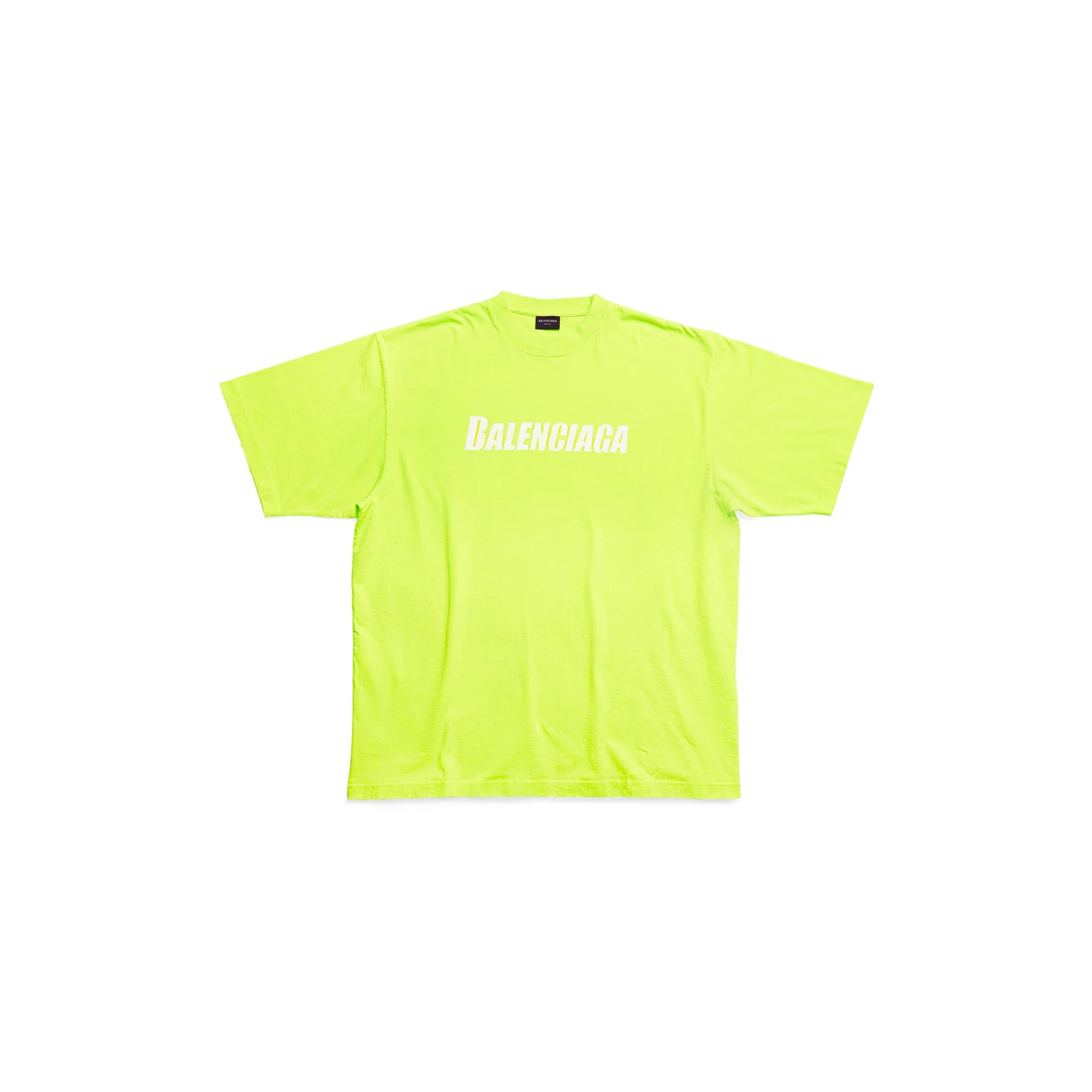 Boxy T-Shirt - Fluo Yellow/White