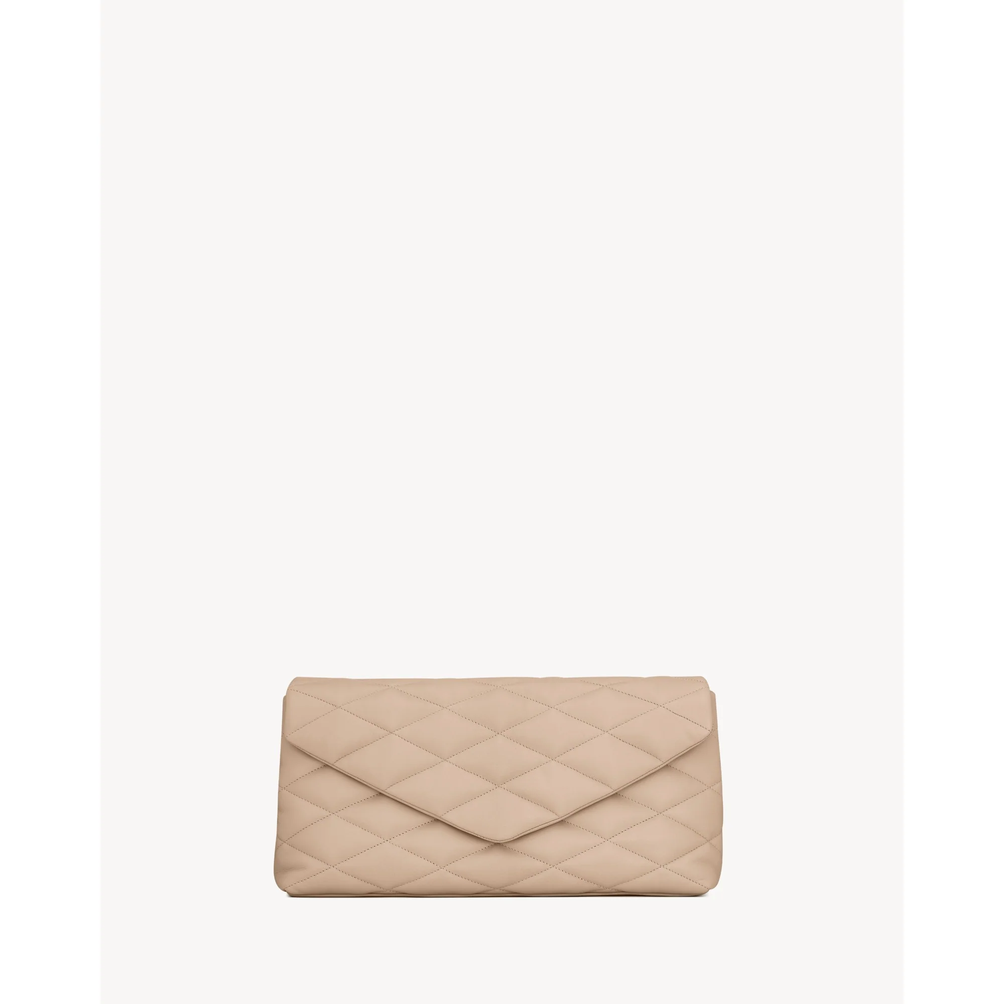 Large Sade Clutch - Dark Beige