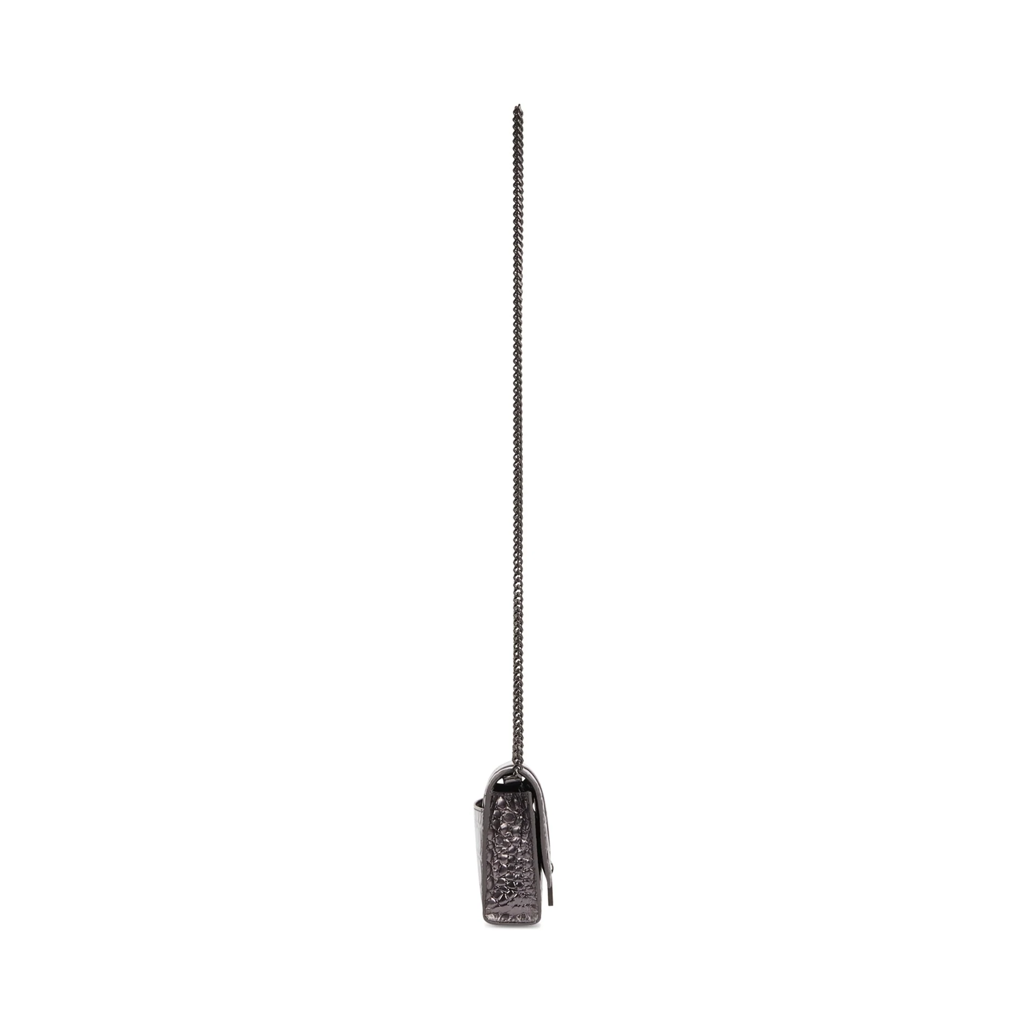 Hourglass Wallet W/Chain - Gun Metal - Image 4