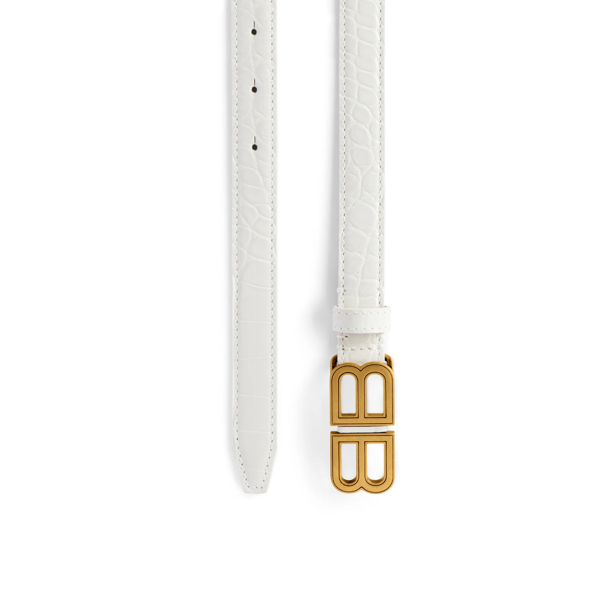 BB Hourglass Thin Belt 20 - White