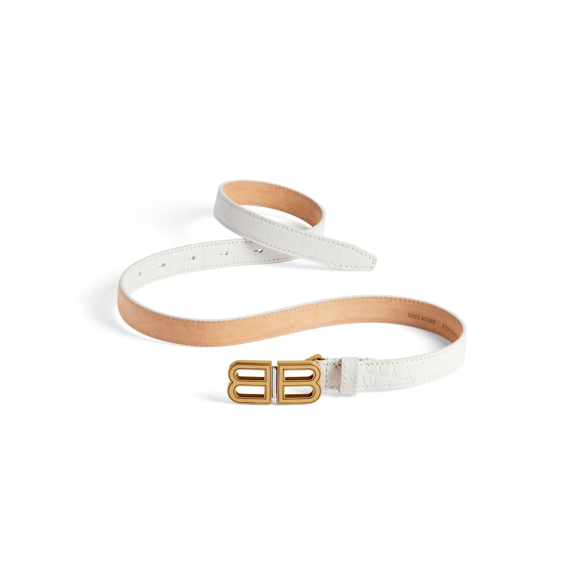 BB Hourglass Thin Belt 20 - White - Image 2