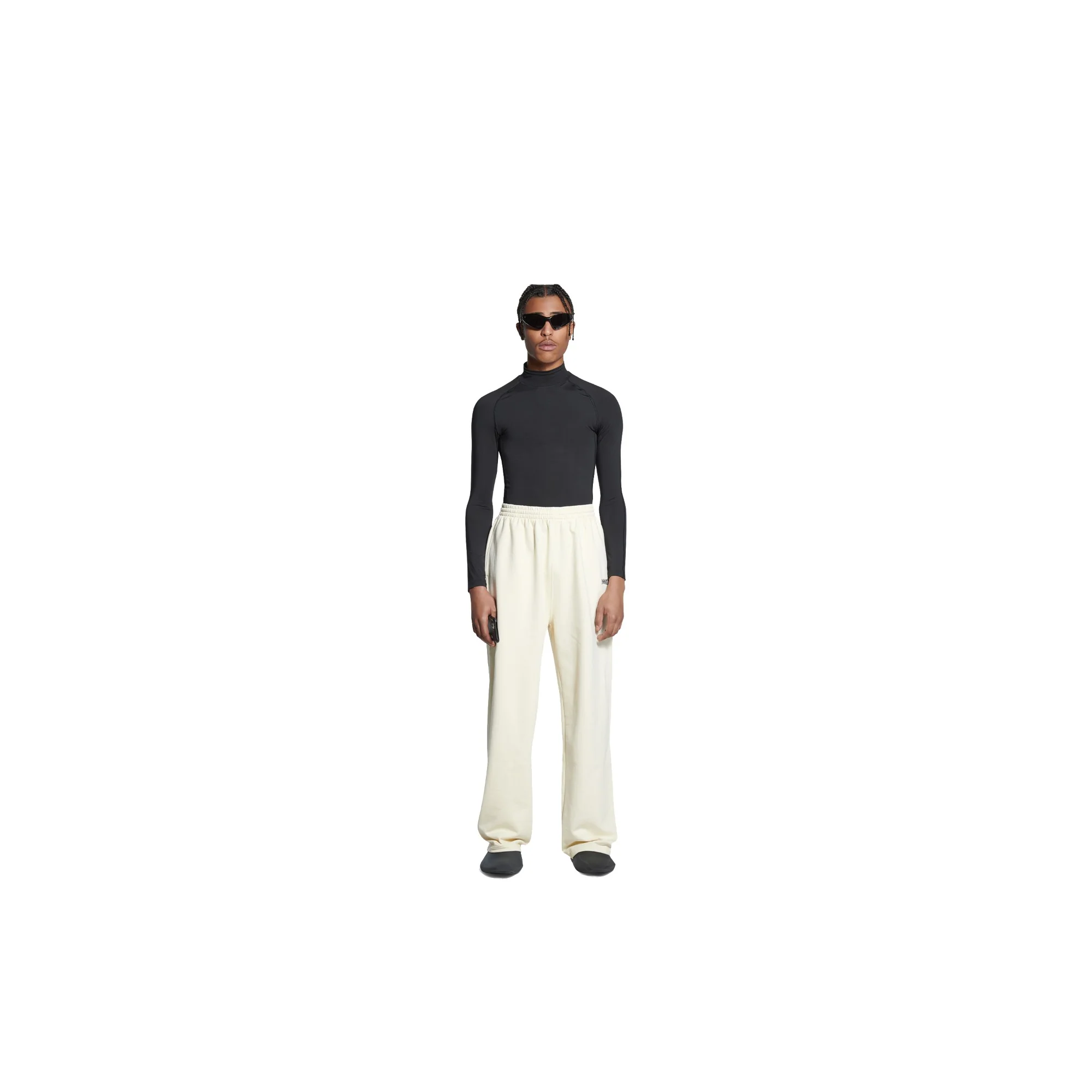 Jogging Pants - Cream/Black/Blue - Image 3