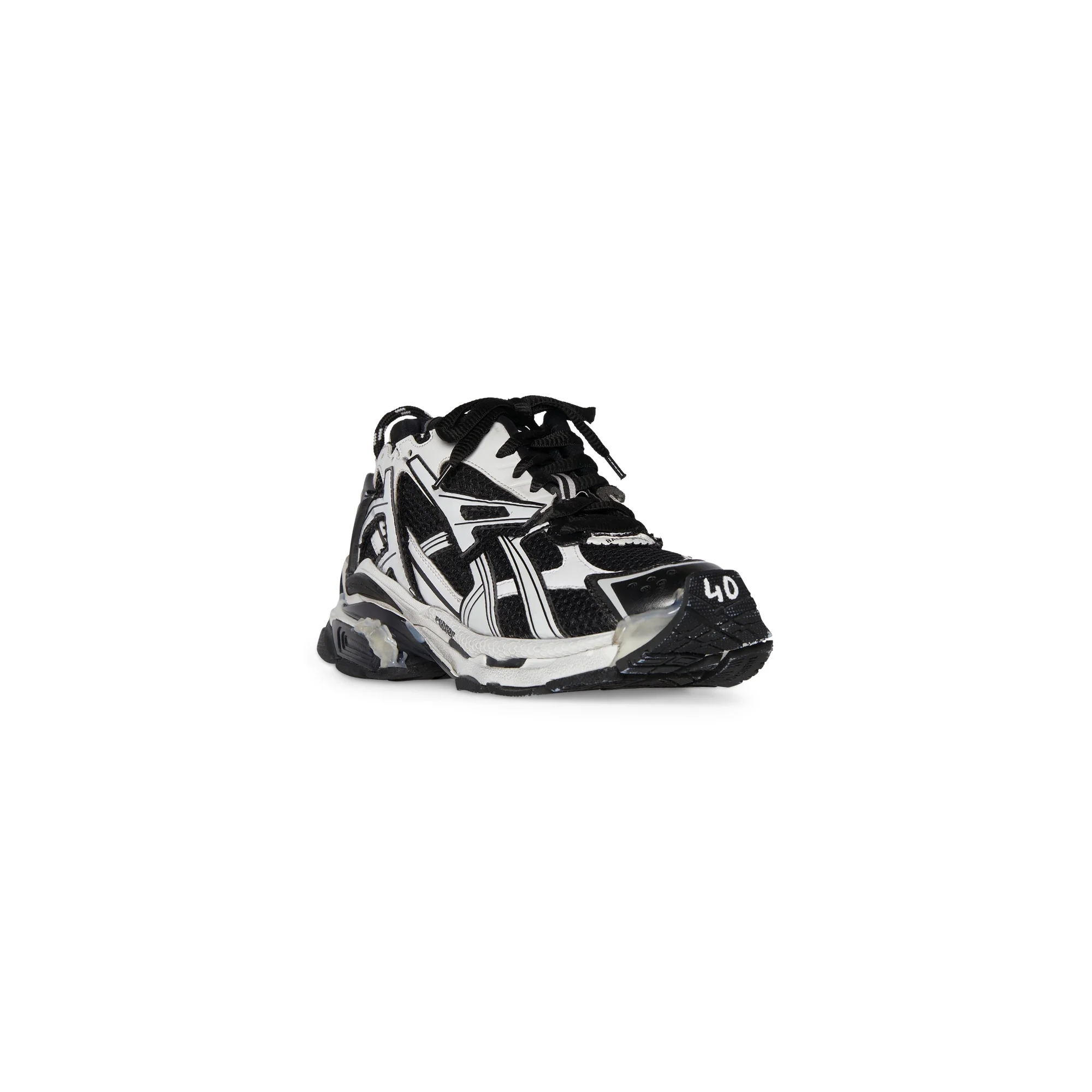 Runner Sneaker - White/Black - Image 6