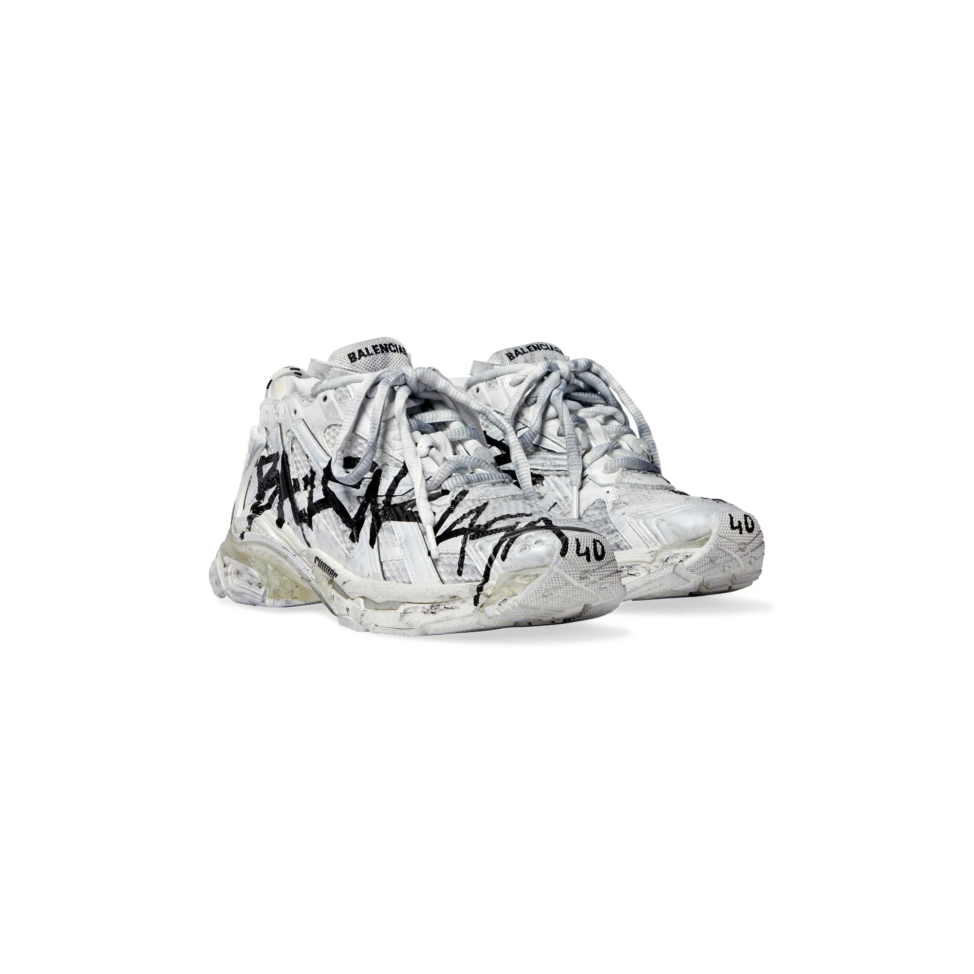 Runner Monocl/Graffiti/W - White/Black - Image 7