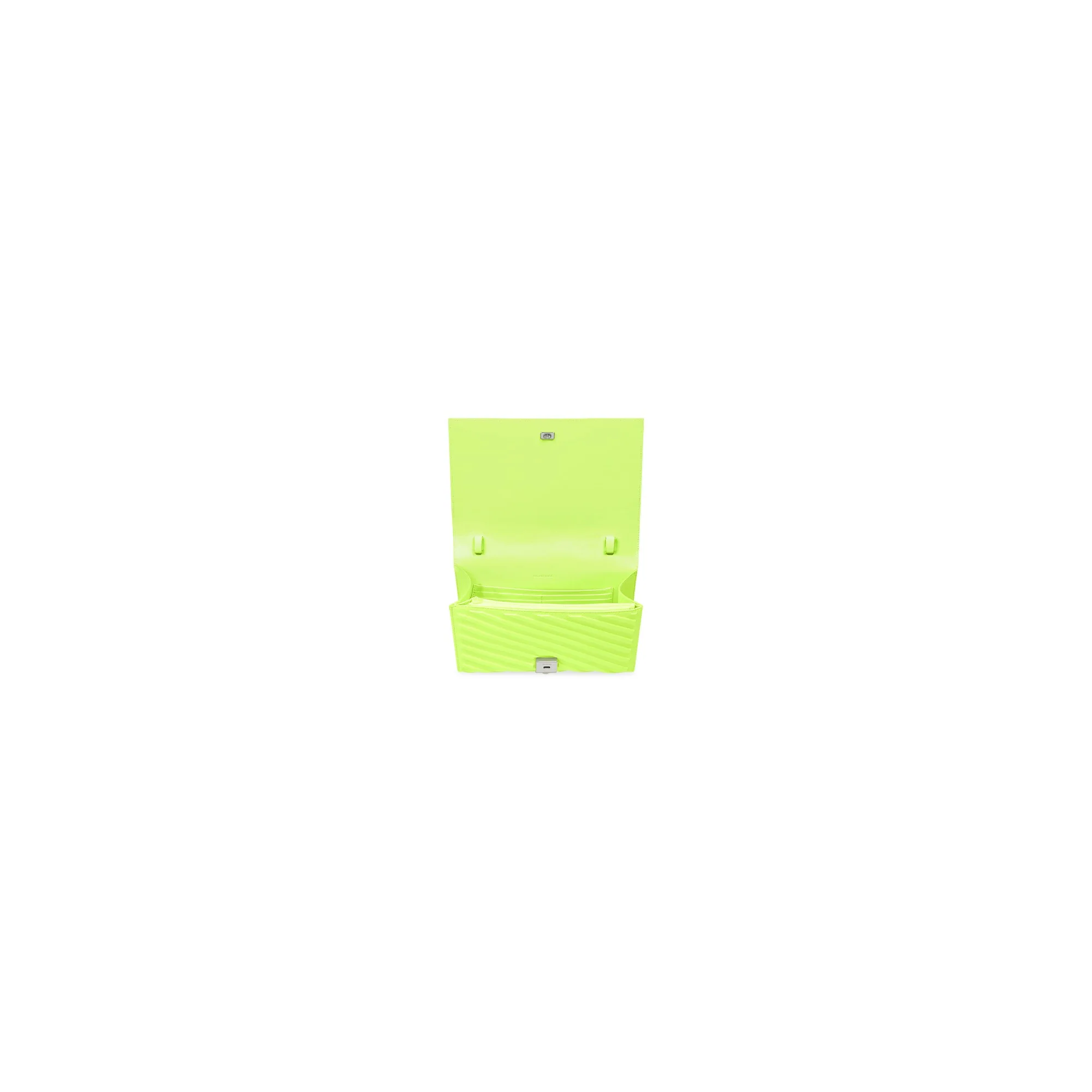 Car Flap Bag W/Strap - Fluo Yellow - Image 3