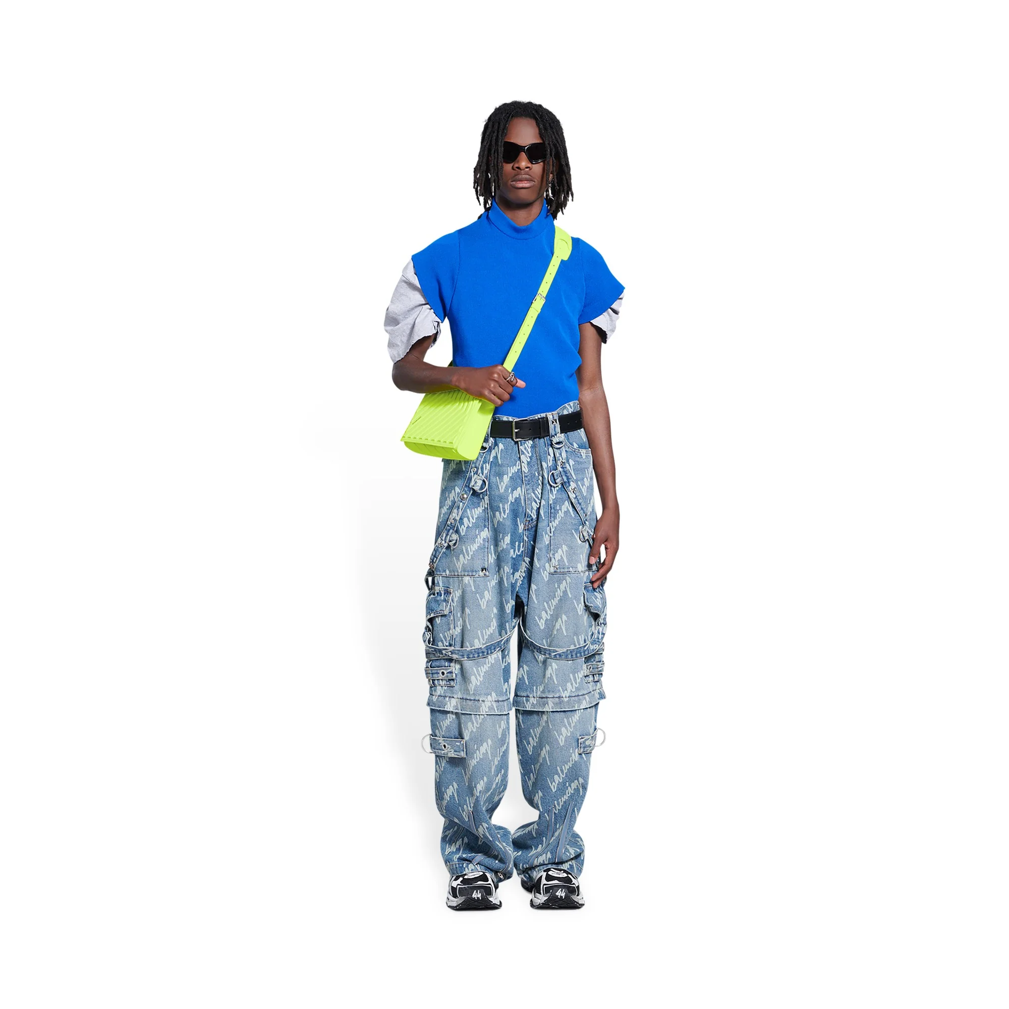 Car Flap Bag W/Strap - Fluo Yellow - Image 4