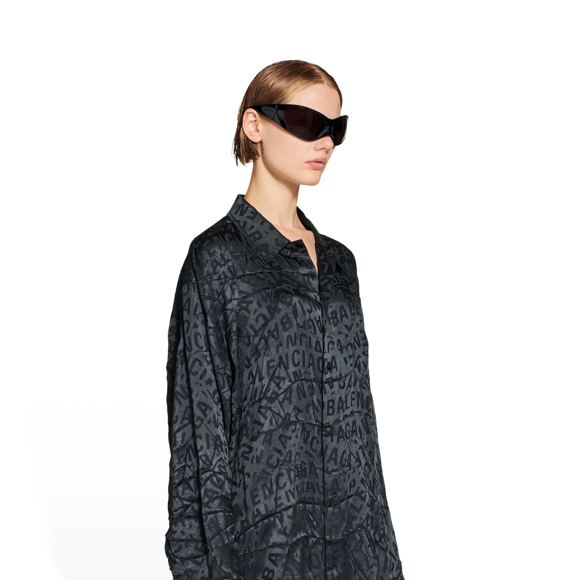 Long Sleeve Minimal Shirt - Black - Image 5